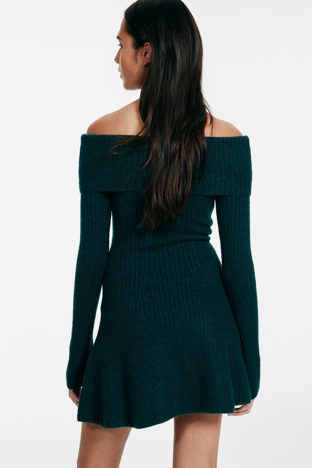 Vestido off-the-shoulder en punto de canal? - H&m фото 6