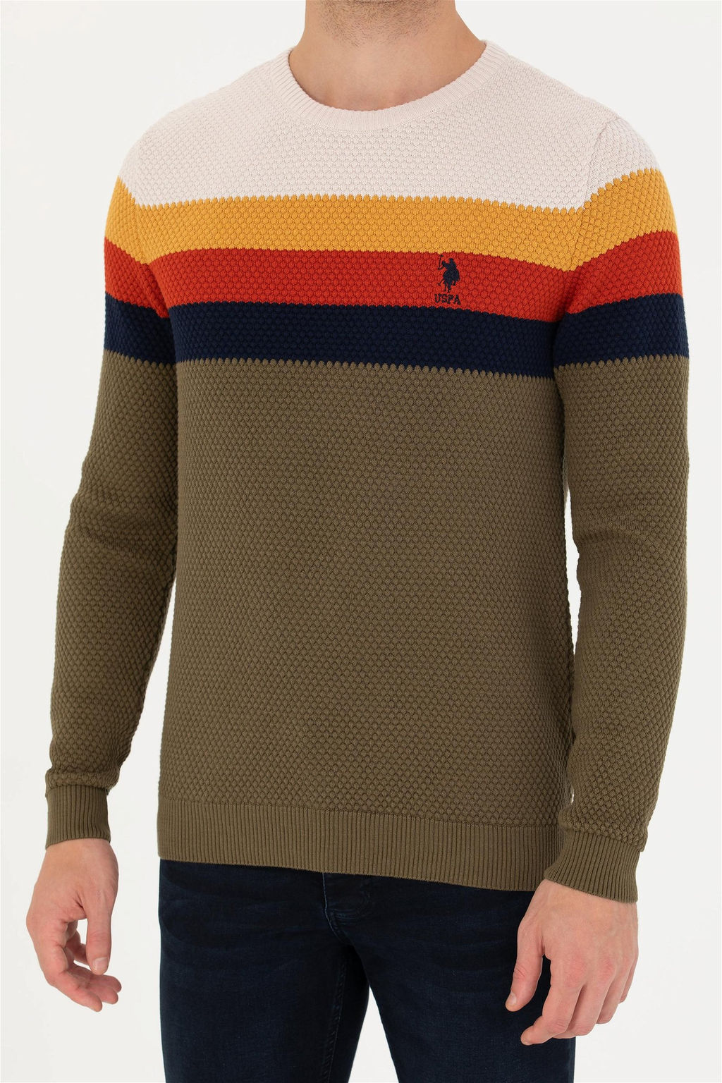 Мужской свитер цвета хаки Неожиданная скидка в корзине - U.s. polo assn фото 6