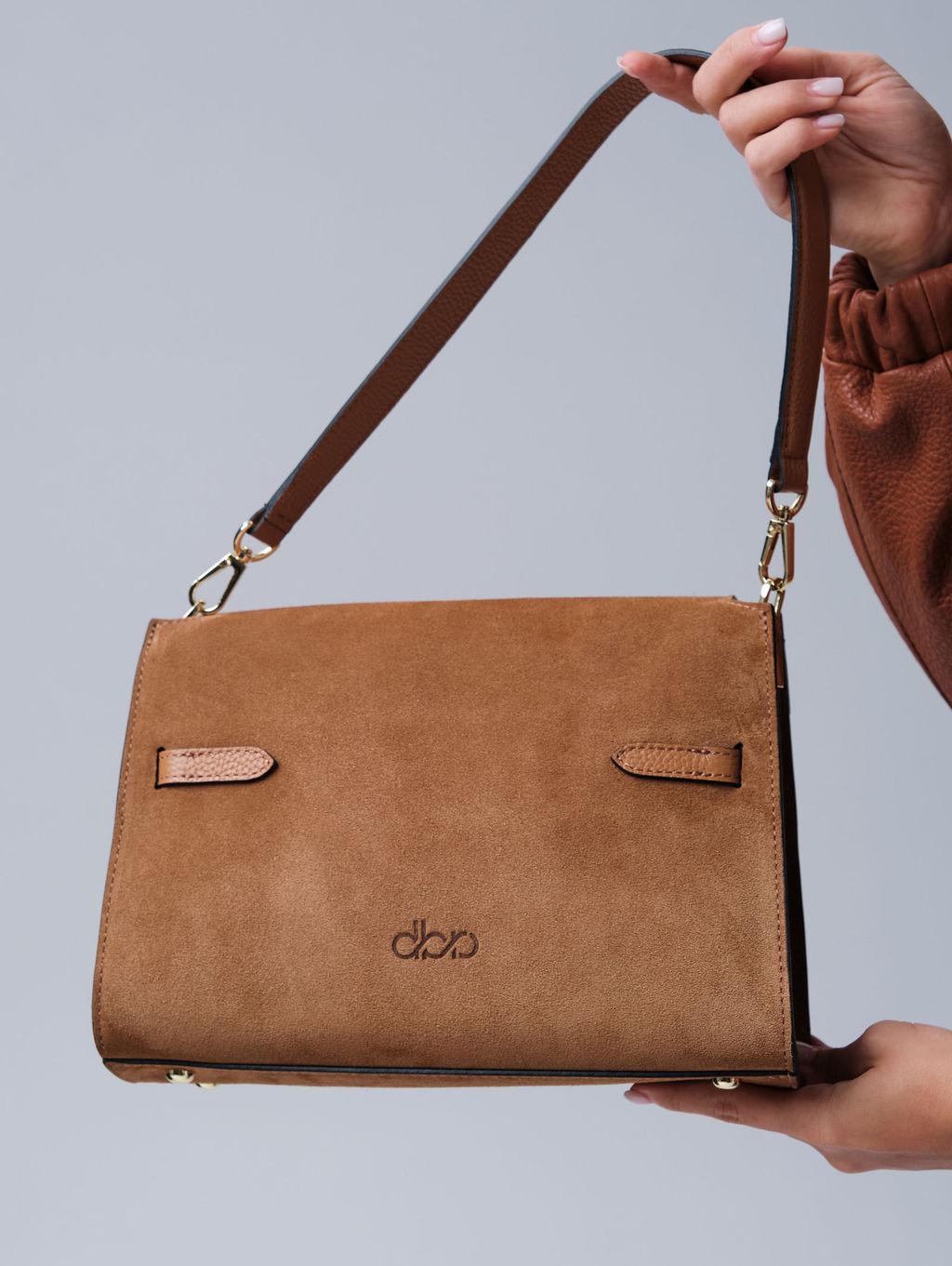 Замшевая сумка Rachel DBR 31361 cветло-коричневый  фото 10