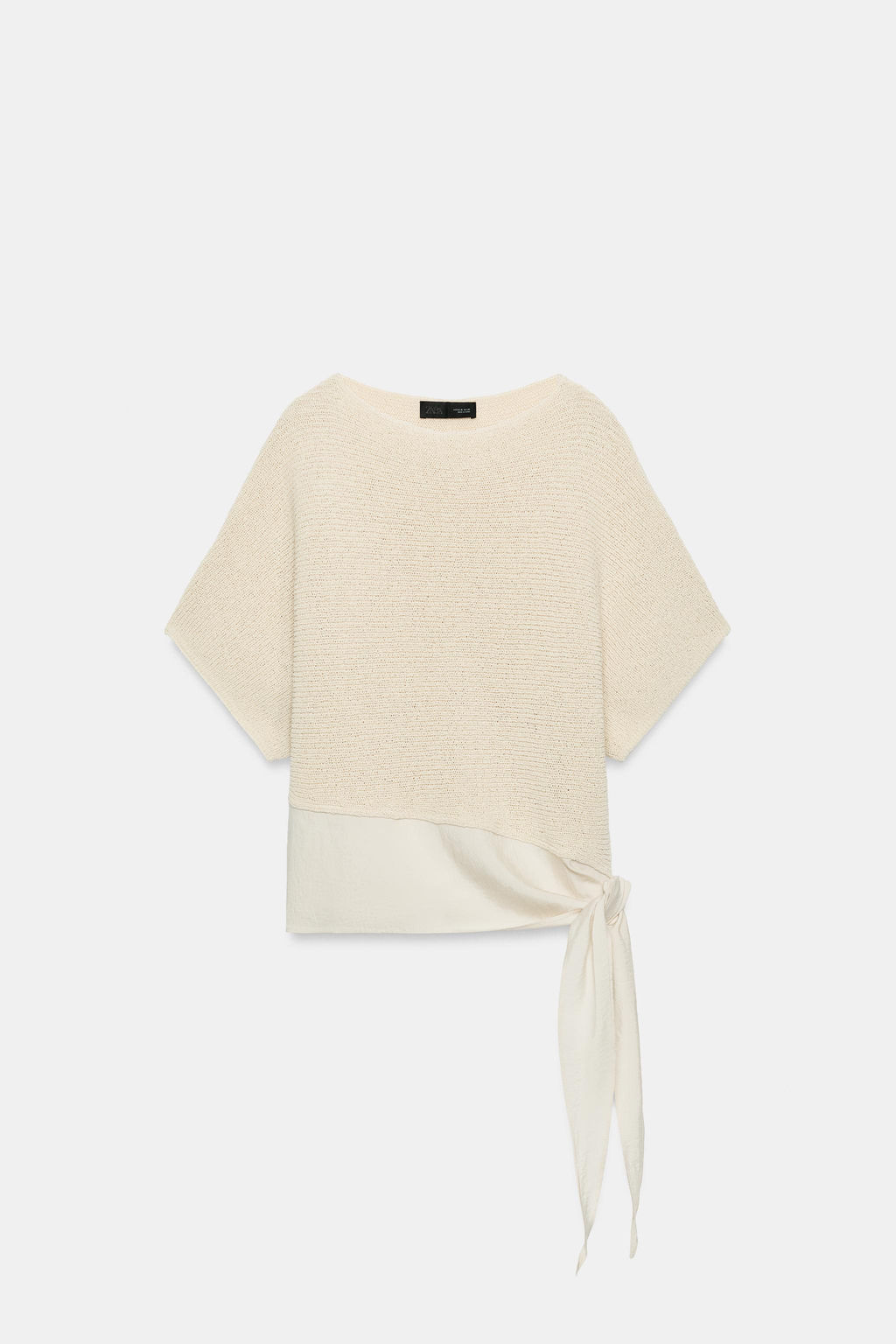 TOP COMBINADO PUNTO NUDO / Beige claro