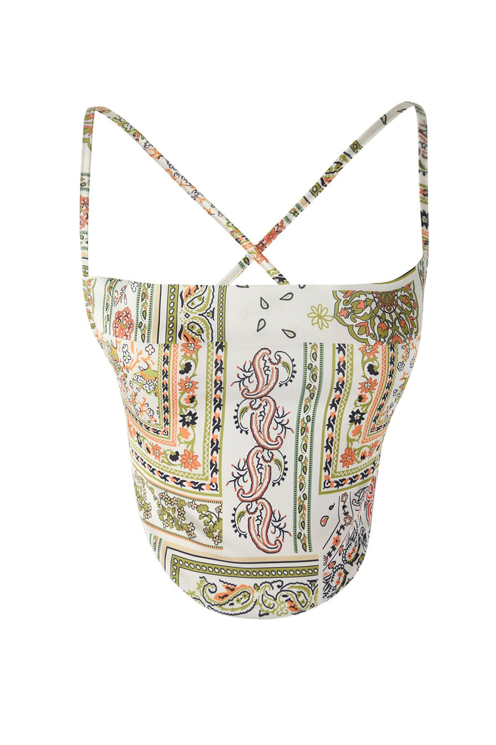 Limited Edition Cok Renkli Degaje Yaka S?rt? Baglamal? Crop Dokuma Bluz TWOSS21BZ1903 - Trendyolmilla фото 9