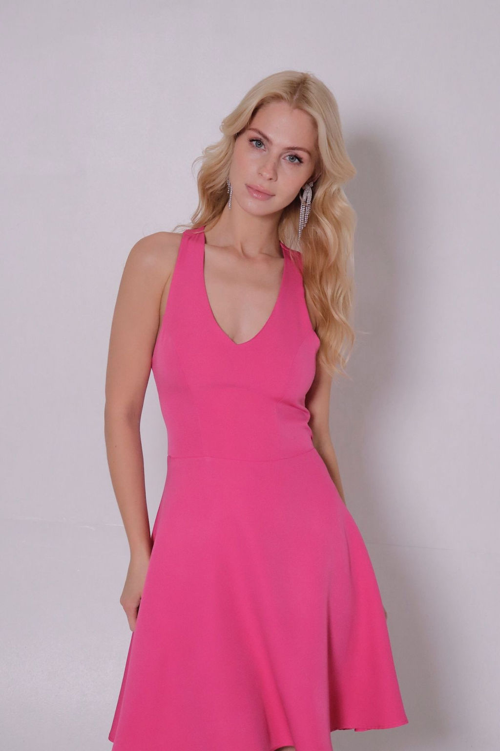 Платье розовое с расклешённой юбкой - Martichelli фото 3