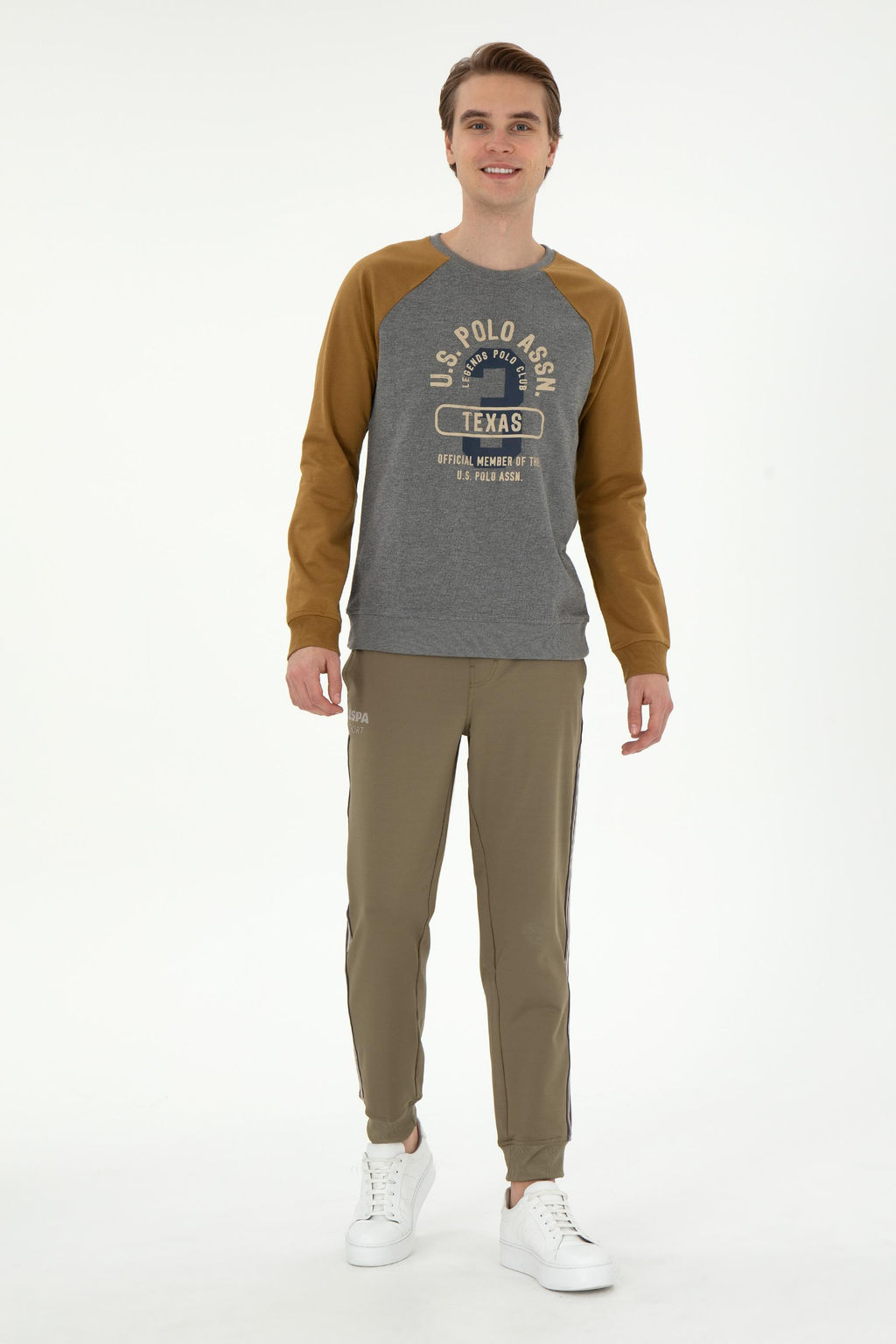 Мужской свитшот антрацитового меланжа Неожиданная скидка в корзине - U.s. polo assn фото 4