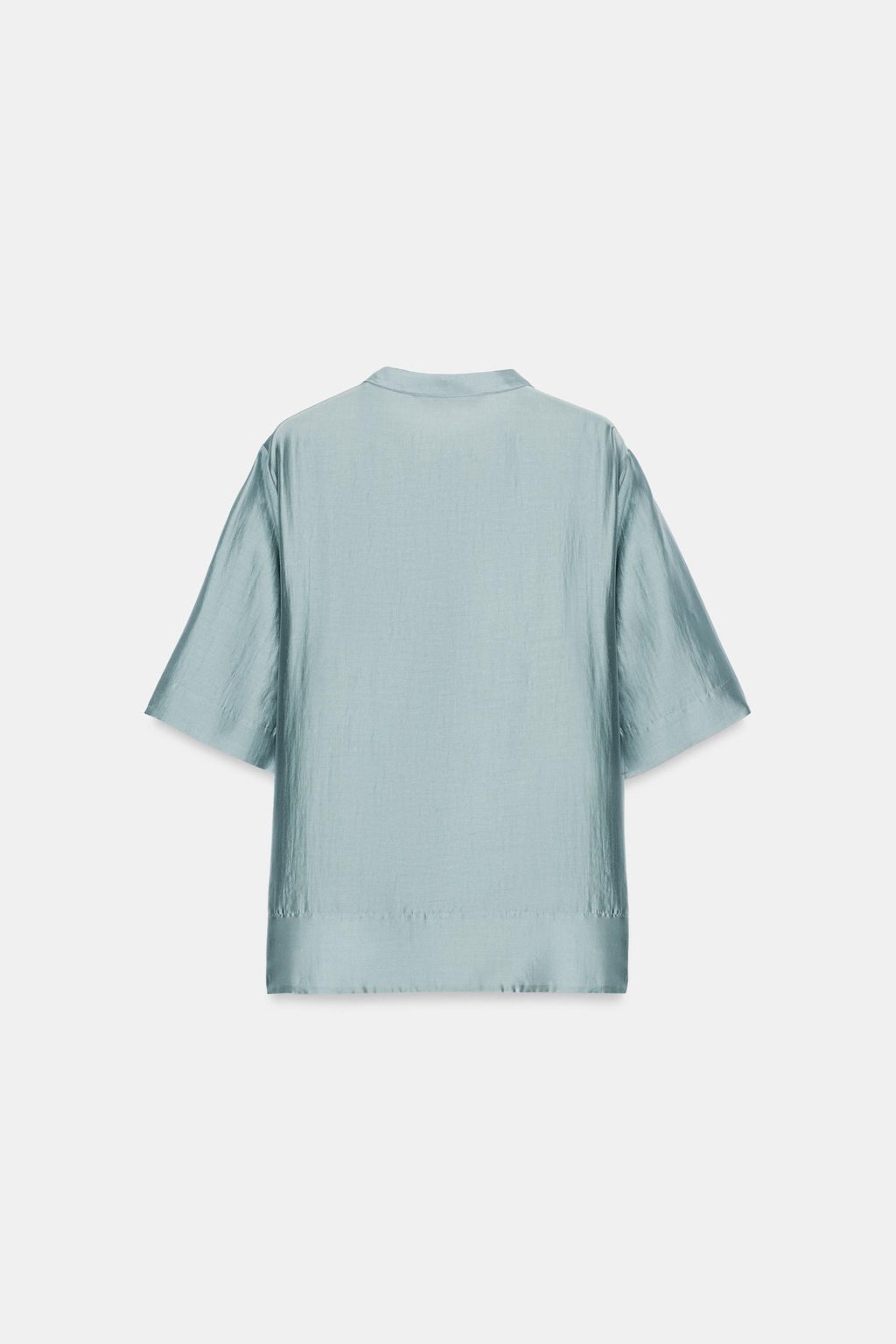 BLUSA FLUIDA MANGA CORTA ZW COLLECTION / Gris azul - Zara фото 8