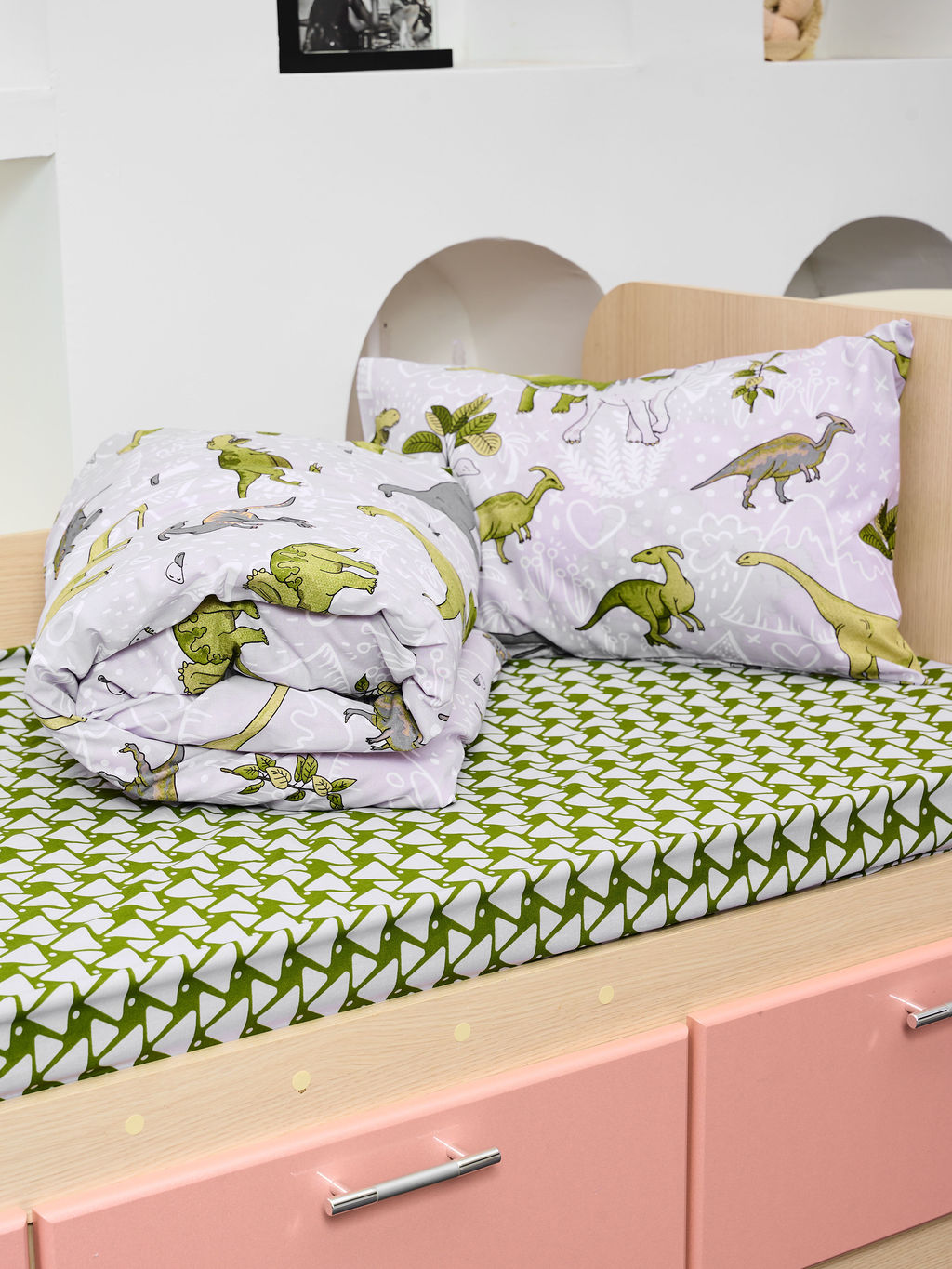 Постельное белье детское поплин с простыней на резинке - Юрский период Детский