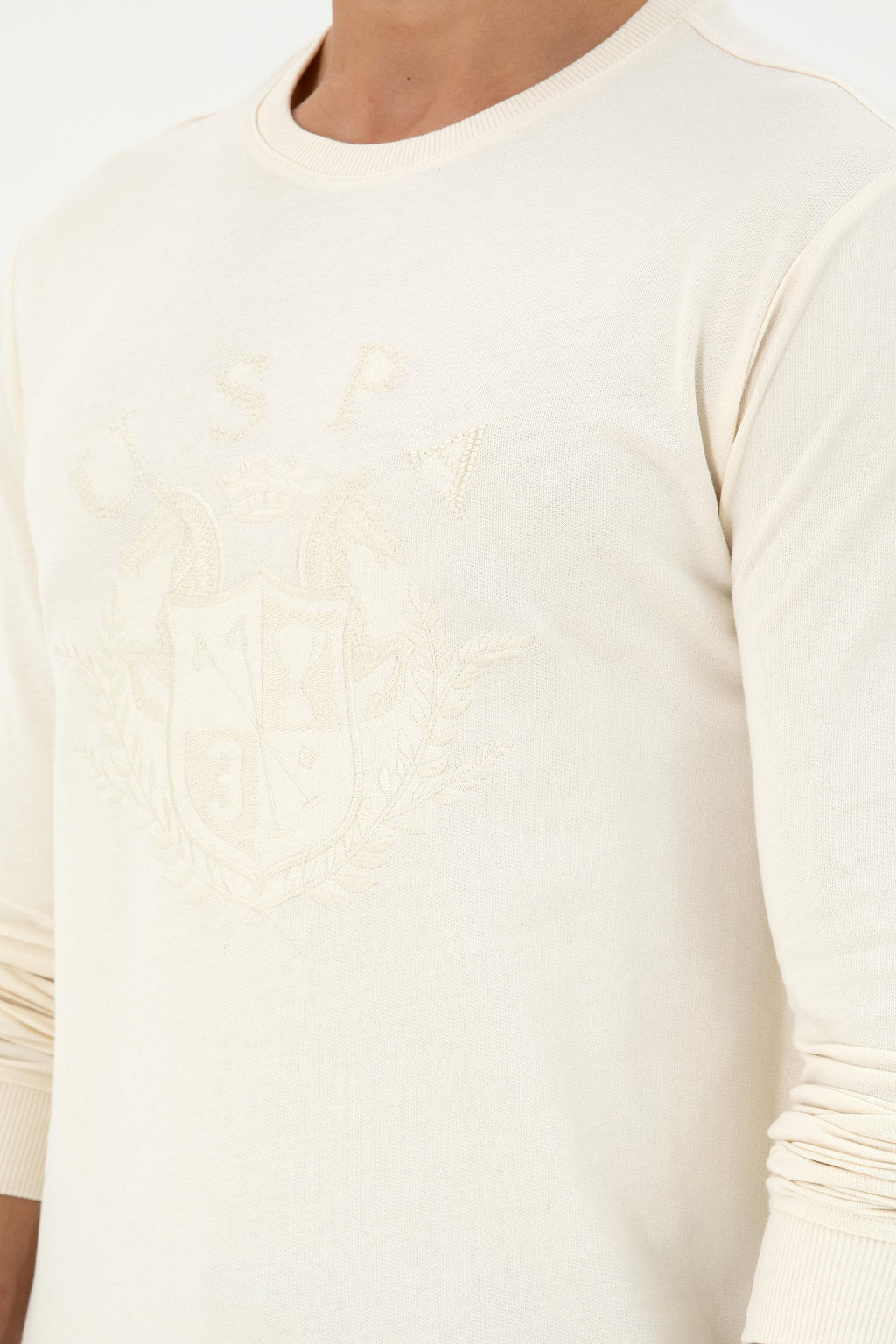 Мужской кремовый свитшот Неожиданная скидка в корзине - U.s. polo assn фото 7