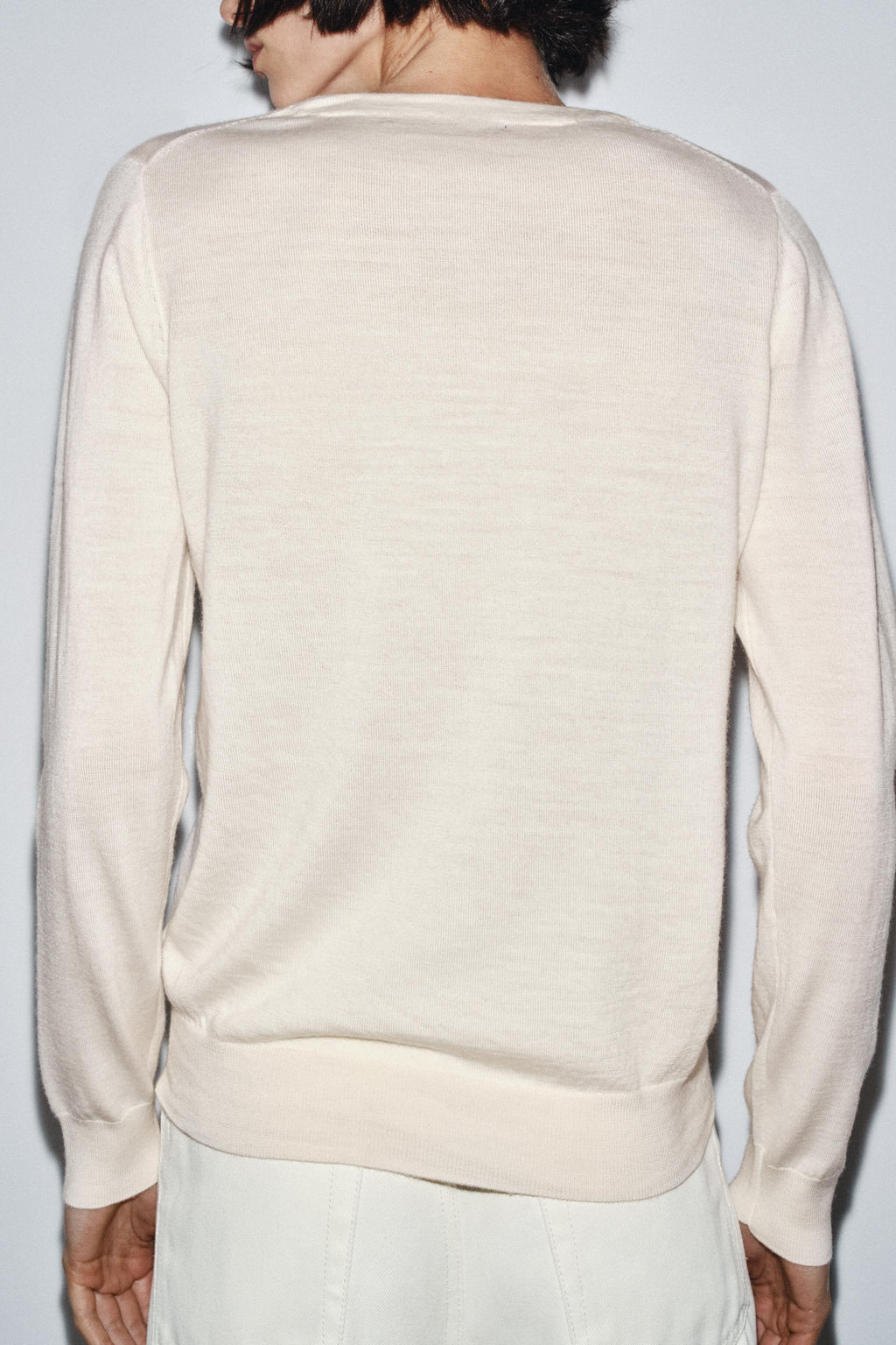 100% WOOL V-NECK CARDIGAN - Zara фото 3