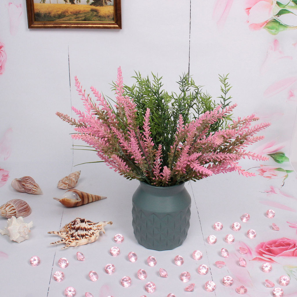 Цена за 4 шт. Ваза из пластика "Marlen-Элли" 0,8л 12,5*9,5см цвет морская волна