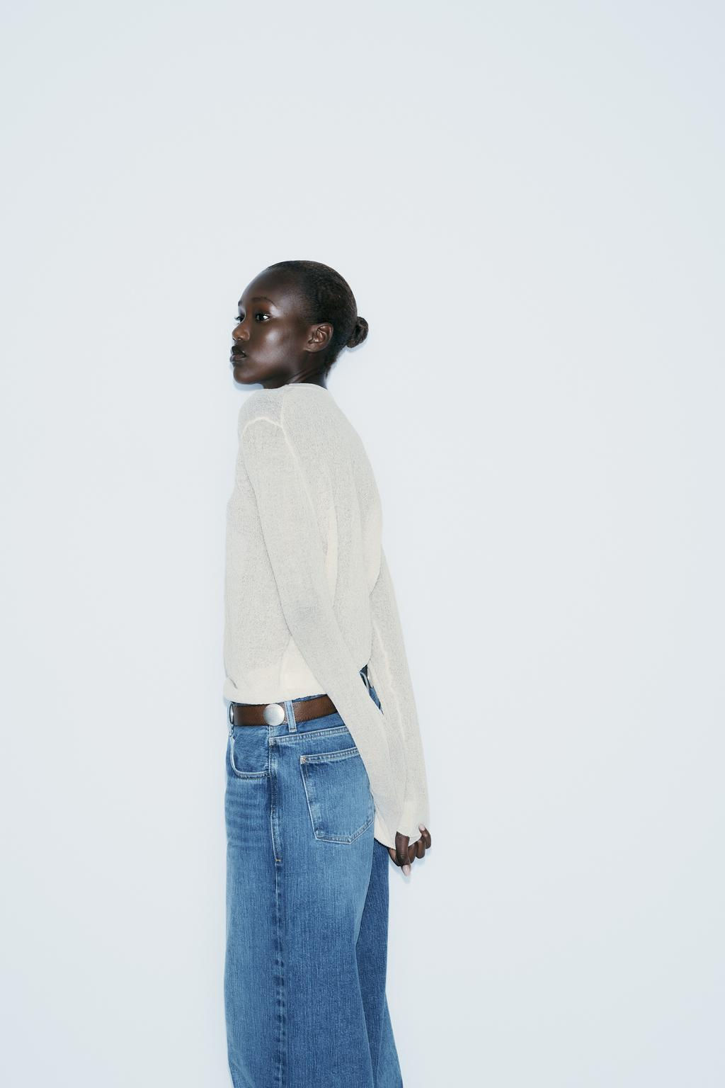 FINE KNIT SEMI-SHEER SWEATER - Zara фото 9