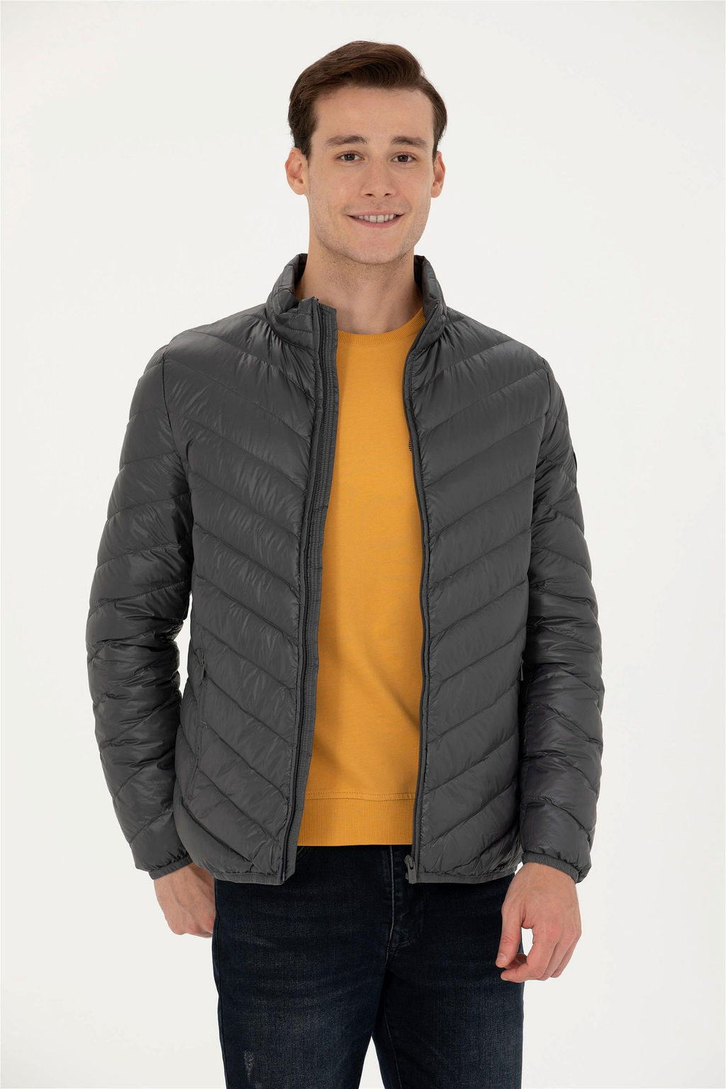 U. S. Polo Assn / Мужское пальто антрацитового цвета - U.s. polo assn фото 10
