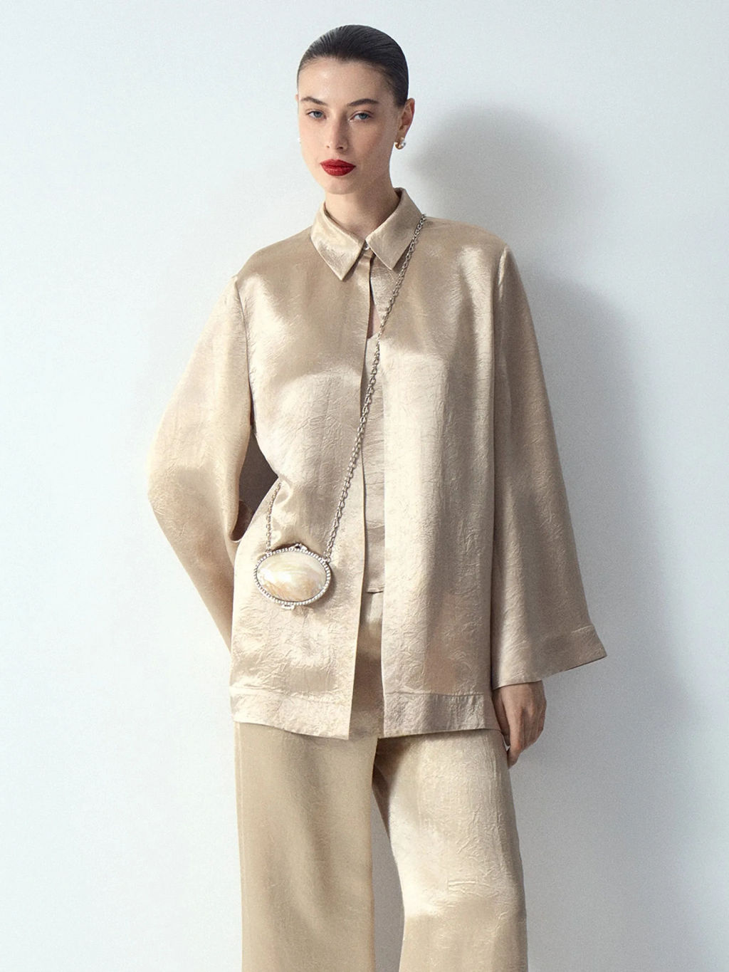 EMKA / Рубашка из ацетата  фото 7