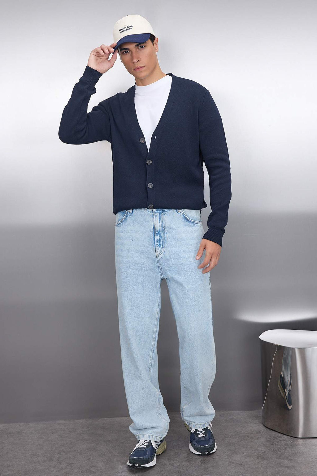 TRENDYOL MAN Vizon Slim Fit Pamuklu V Yaka Dugmeli H?rka TMNAW21HI0274 - Trendyolmilla фото 20
