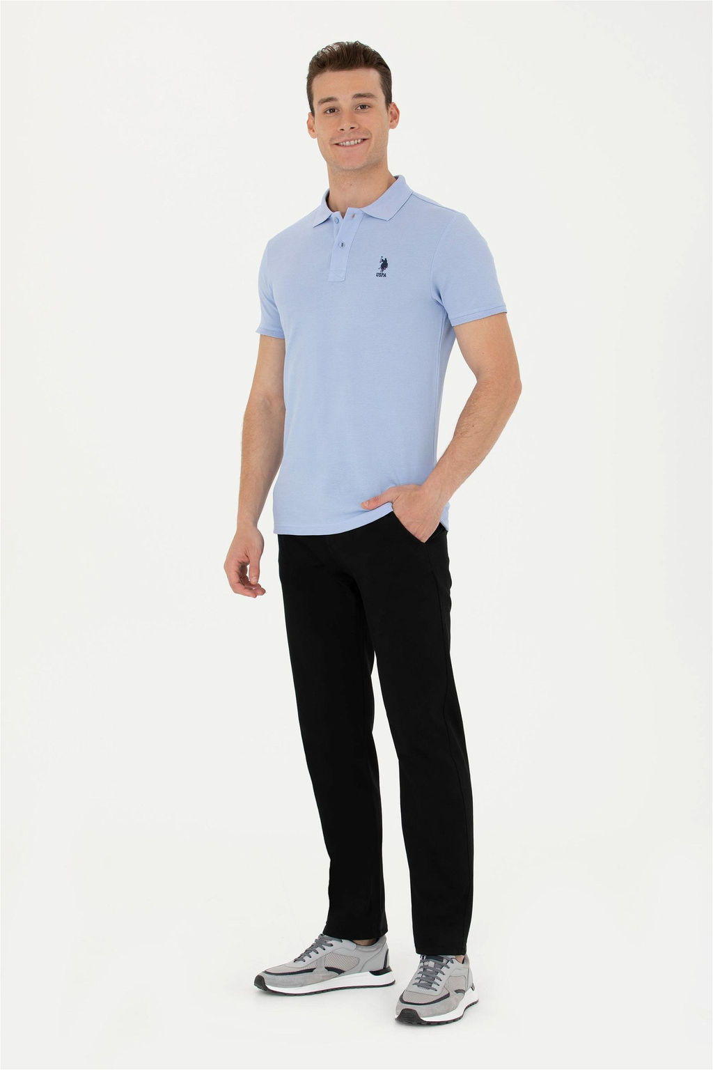 Мужская синяя базовая футболка Неожиданная скидка в корзине - U.s. polo assn фото 4
