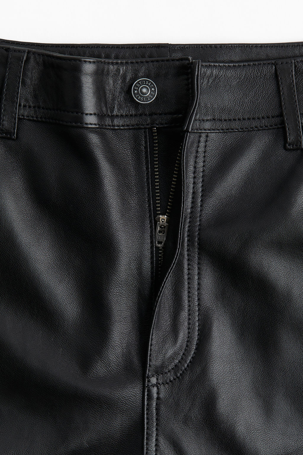 Pantalon tobillero de piel - H&m фото 8