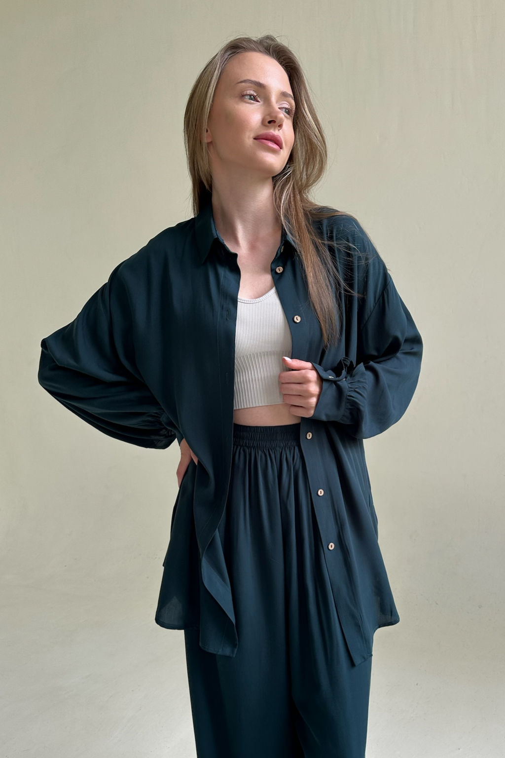 Костюм женский SET065/10/Изумруд - M&G all natural фото 3