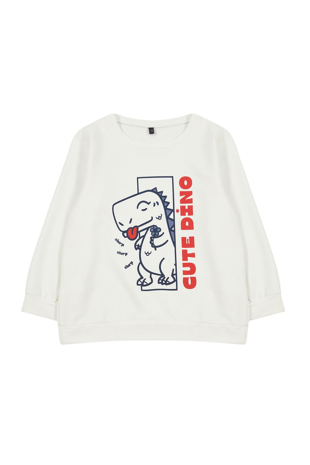 Bej*001 Erkek Cocuk Mevsimlik-Ince Basketbol Desenli Bisiklet Yaka Orme Sweatshirt TKDAW25SW00005 - Trendyolmilla фото 8