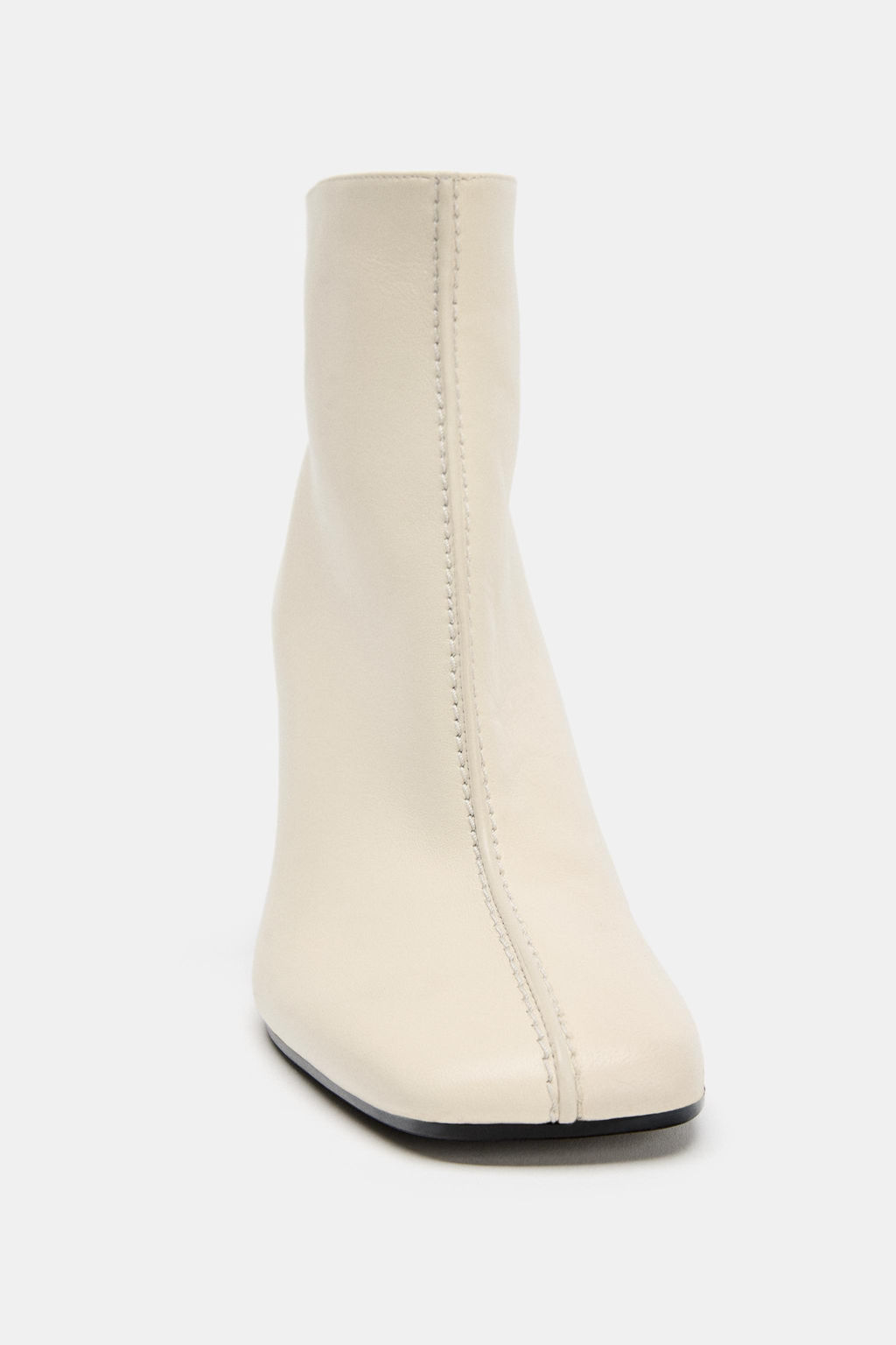 LIMITED EDITION LEATHER HEELED ANKLE BOOTS - Zara фото 8