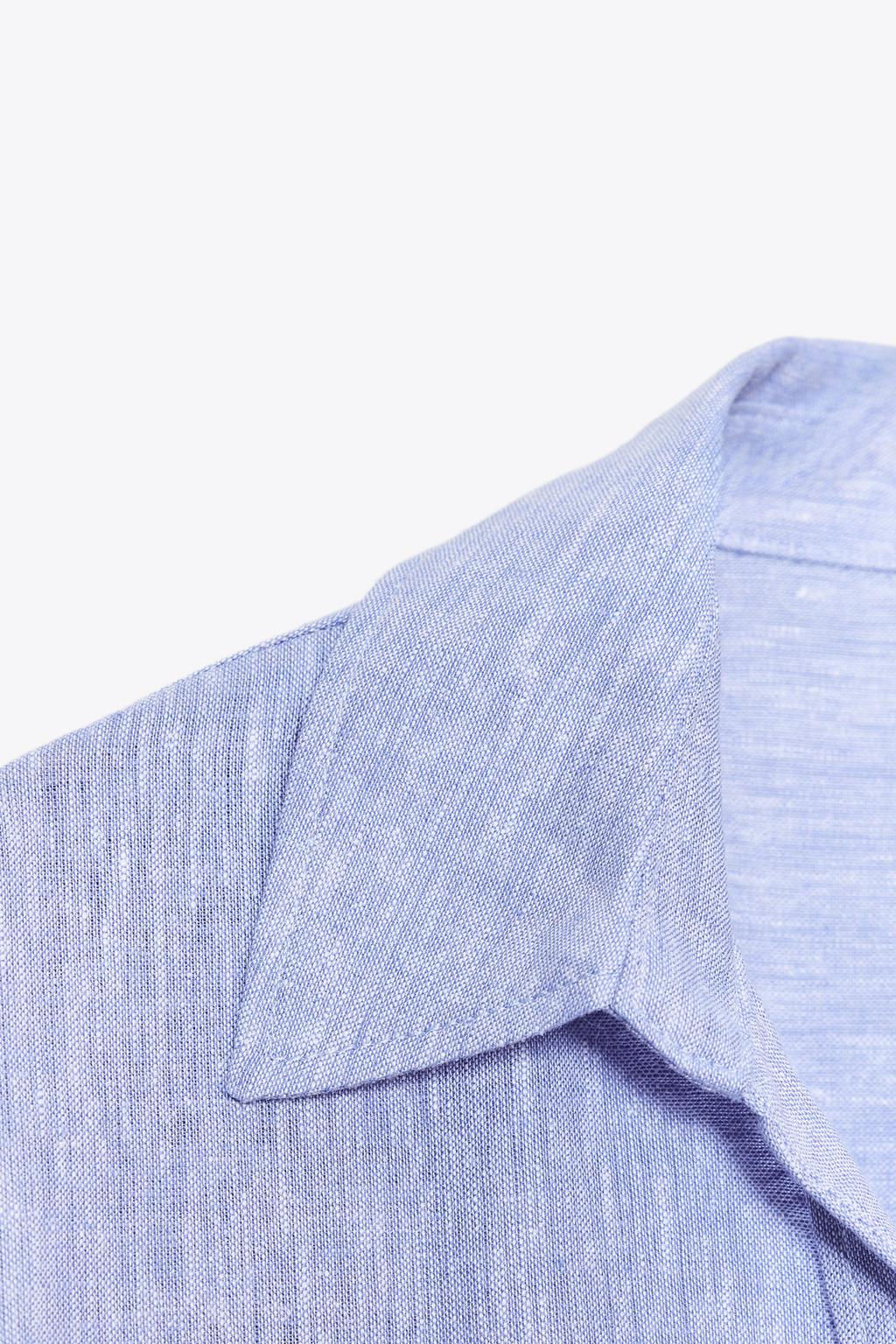CROPPED LINEN BLEND SHIRT - Zara фото 17