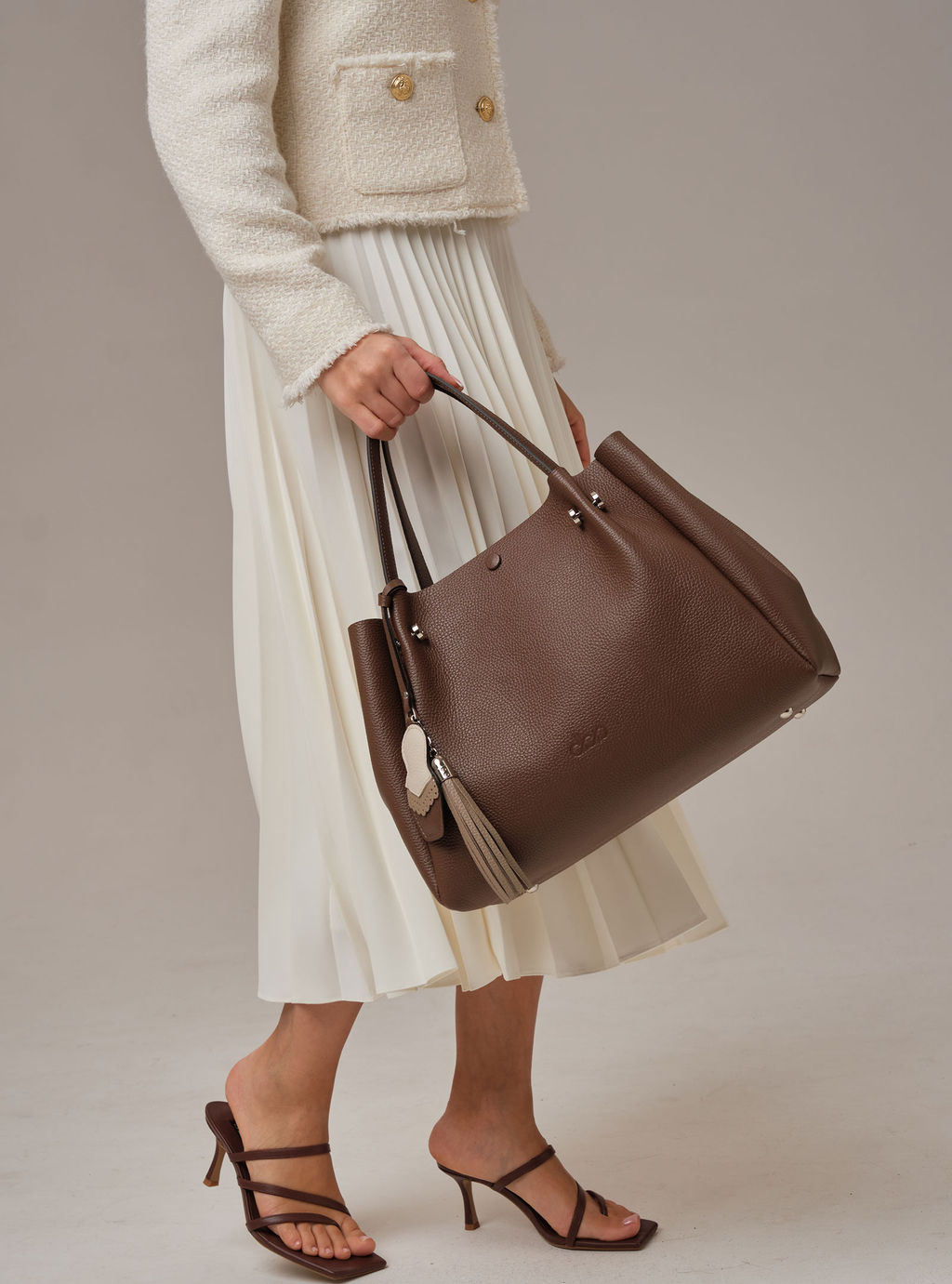 Кожаная сумка Vasilisa DBR 31210 коричневый какао  фото 6