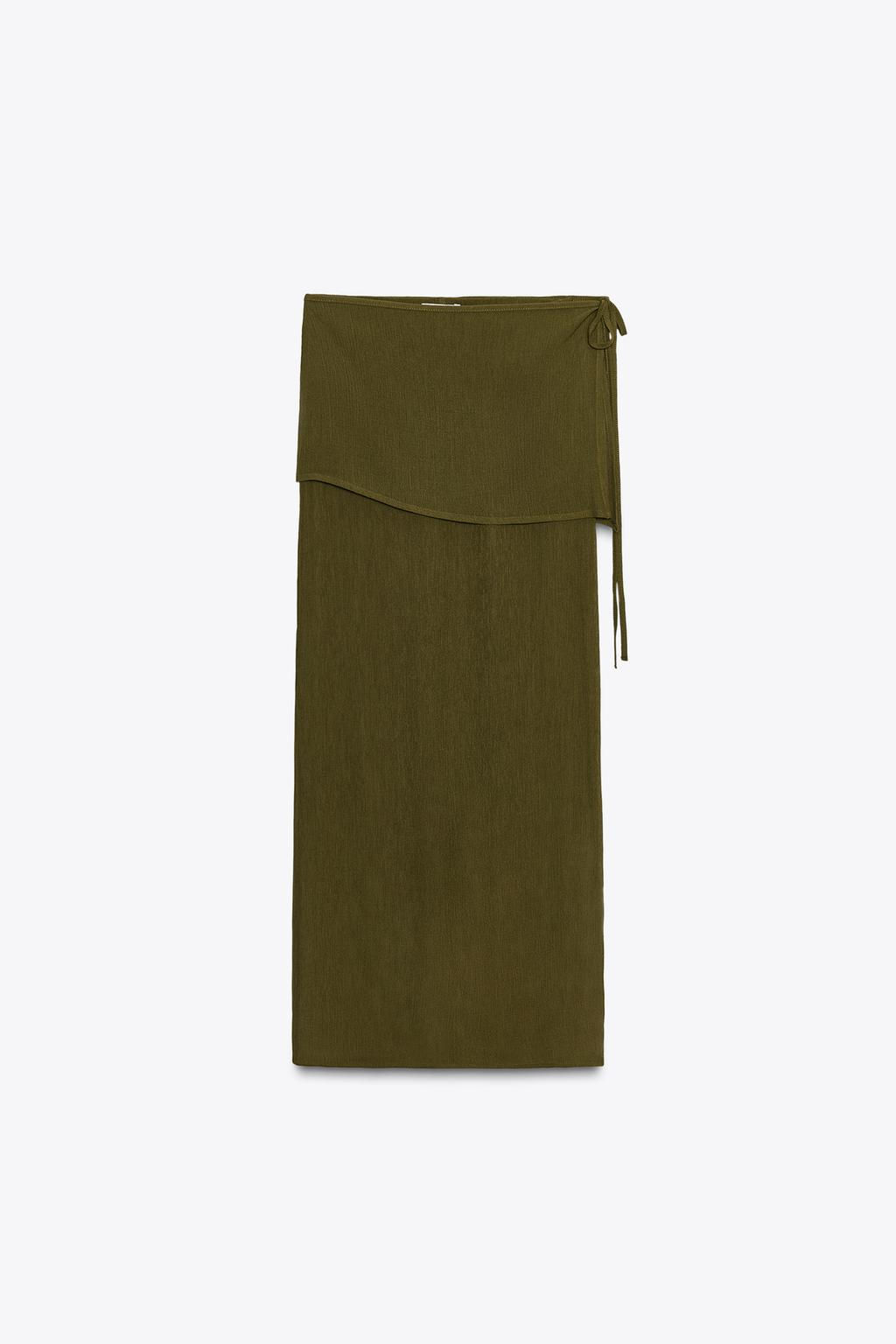 SEMI-SHEER TEXTURED SARONG SKIRT - Zara фото 5