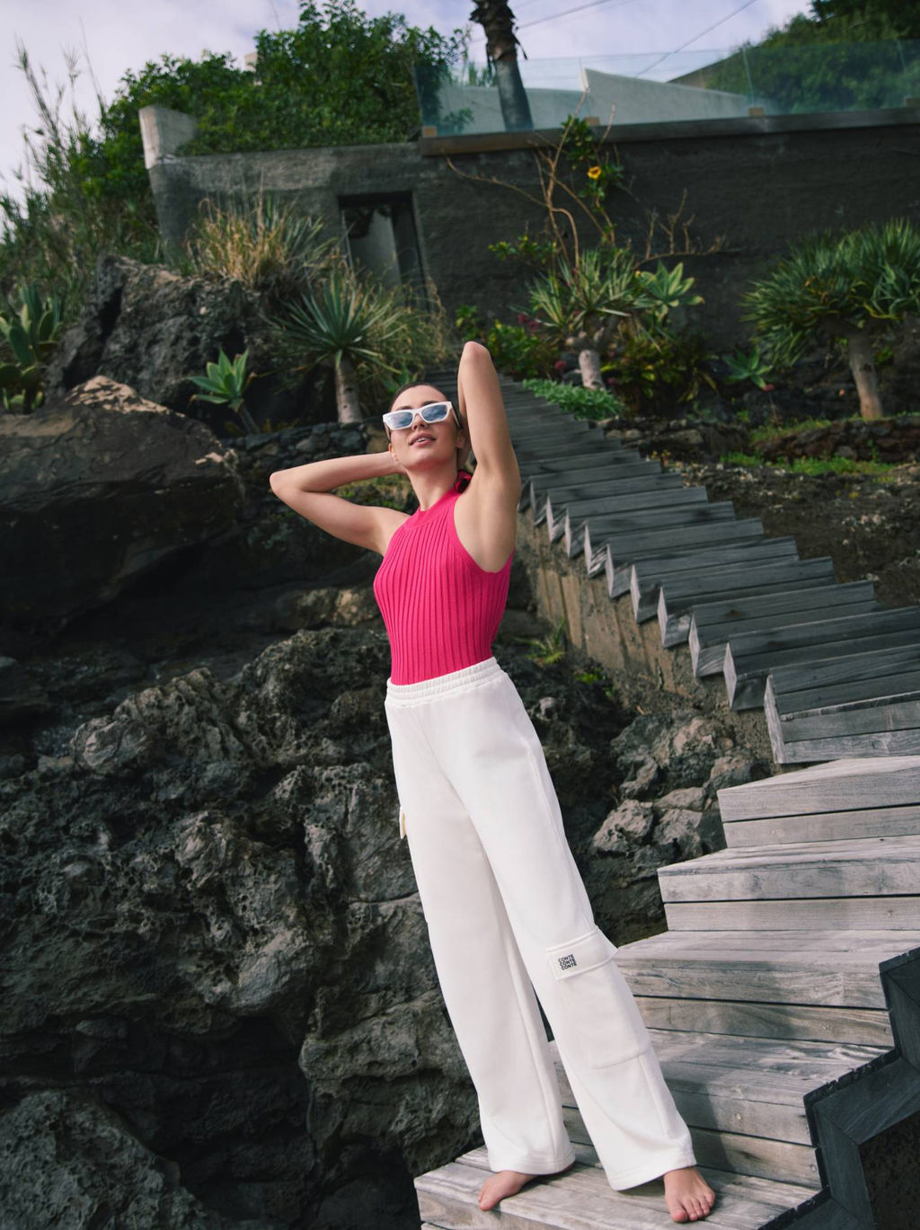 CONTE Брюки из футера с накладными карманами LBK 2584 off-white