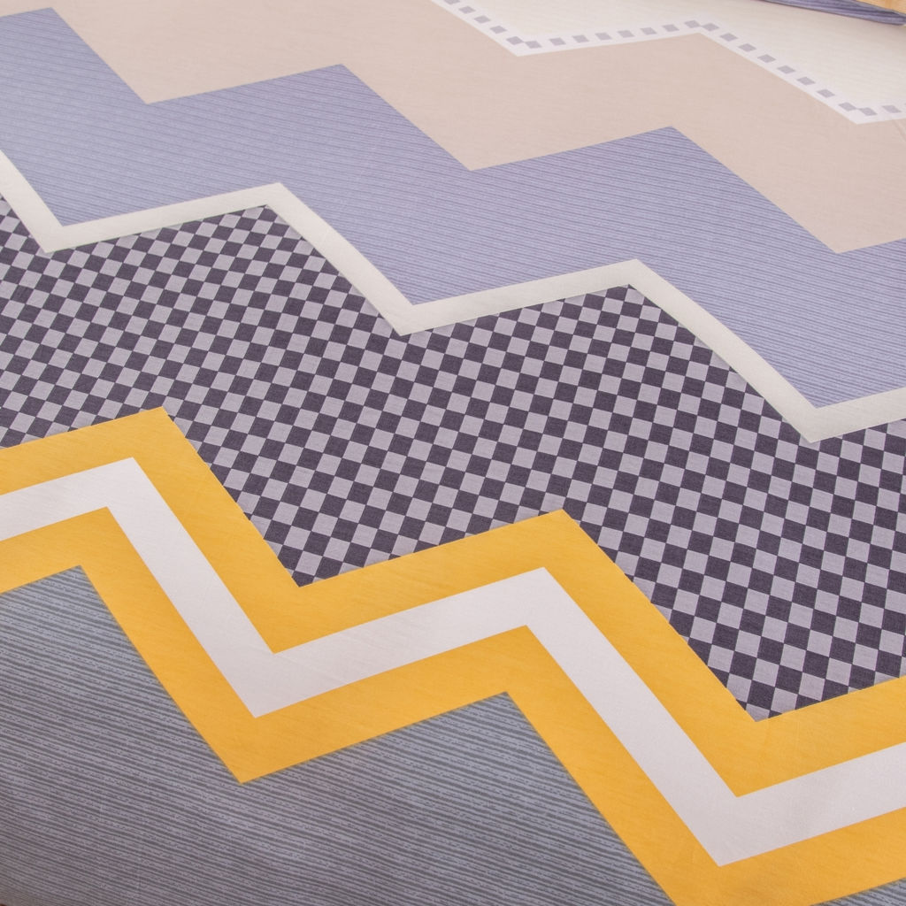 Комплект постельного белья Люкс Сатин 100% хлопок на резинке AR360 140*200*25 Евро 4 Наволочки