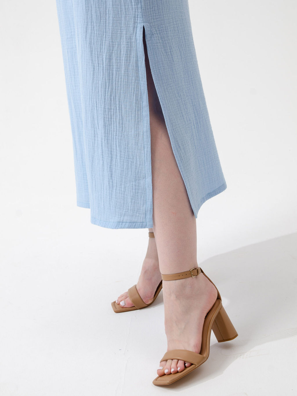 Женское платье муслин голубое 2319 (2)