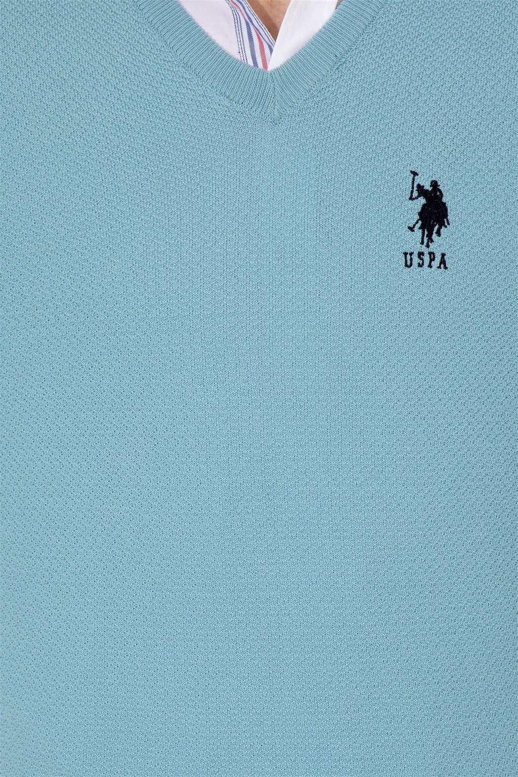 U. S. Polo Assn / Мужской синий базовый свитер - U.s. polo assn фото 12
