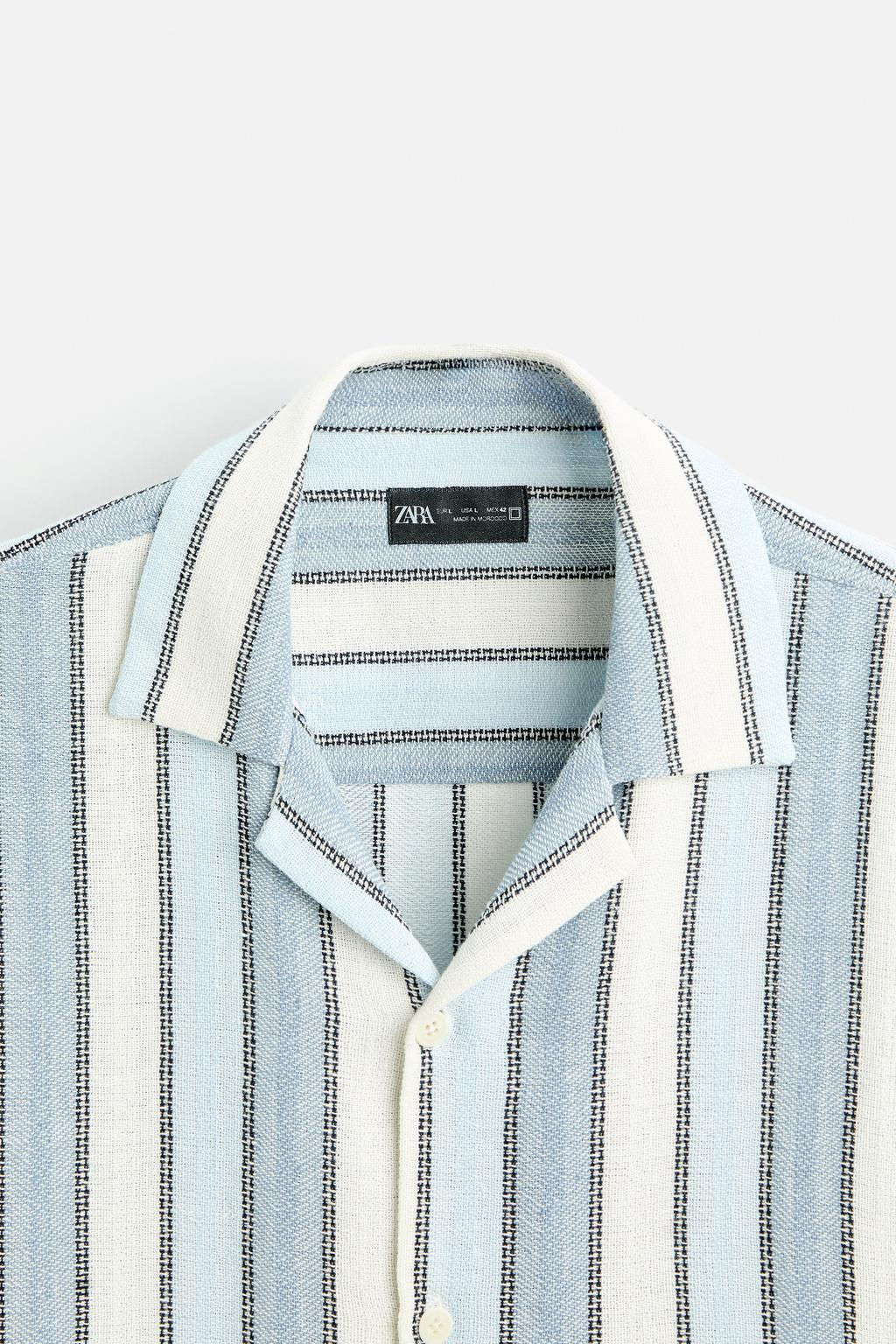 STRIPED TEXTURED SHIRT - Zara фото 18