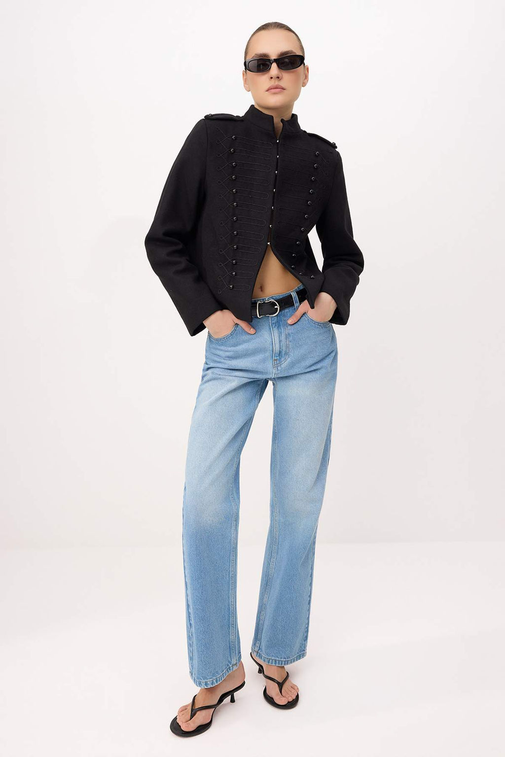 Siyah Fitted Kal?p Napolyon Kase Mont TWOSS26MO00022 - Trendyolmilla фото 2