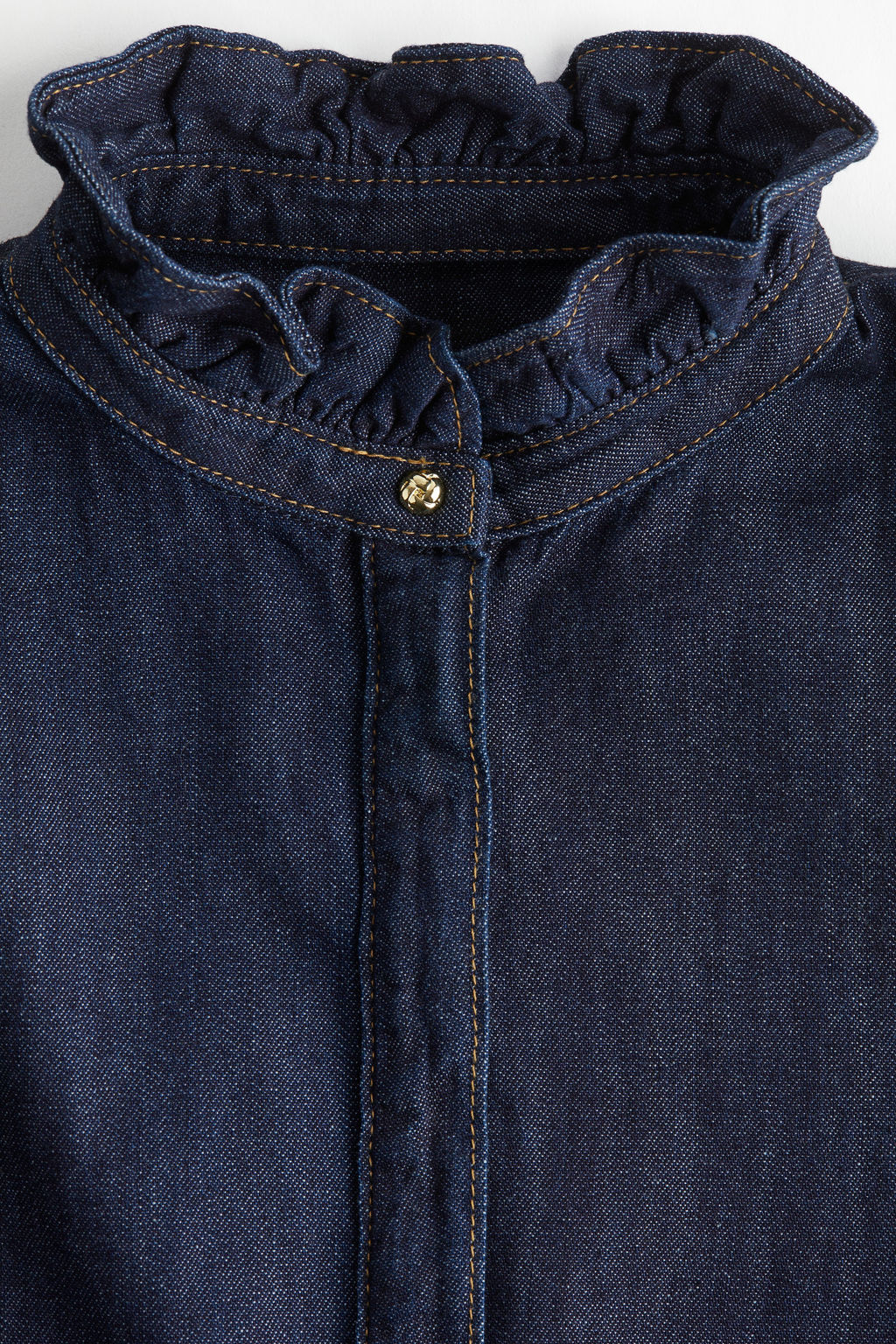 Blusa denim con ribetes de volante - H&m фото 8