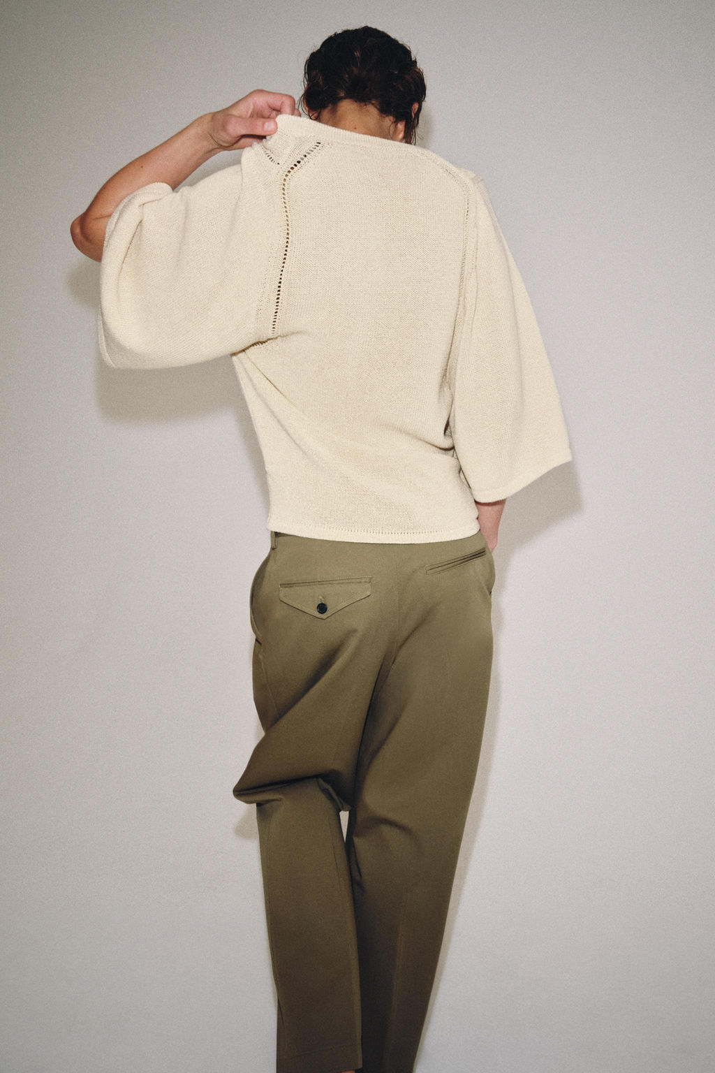 JERSEY OVERSIZE PUNTO / Crudo medio - Zara фото 3