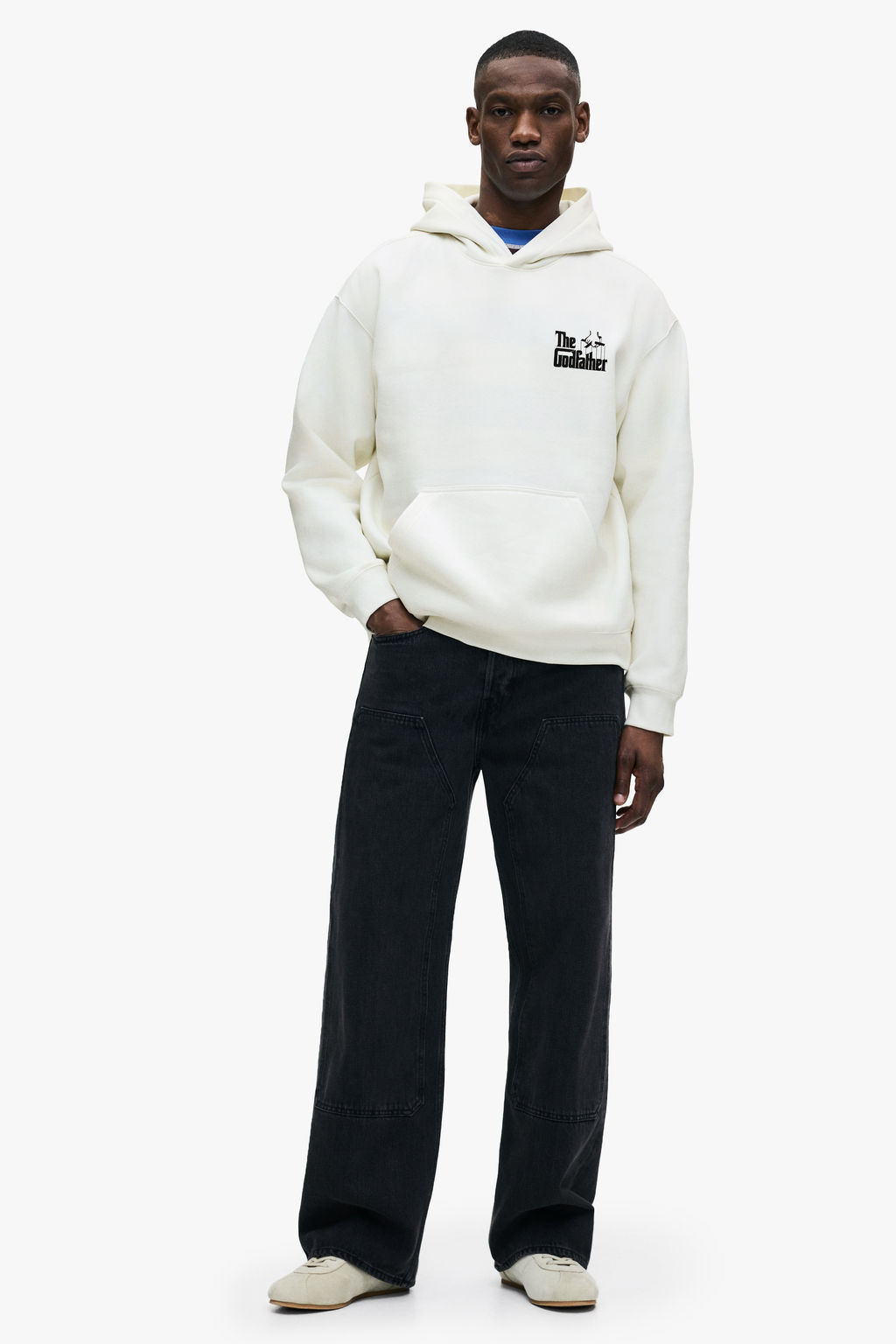 Sudadera estampada con capucha Loose Fit - H&m фото 11