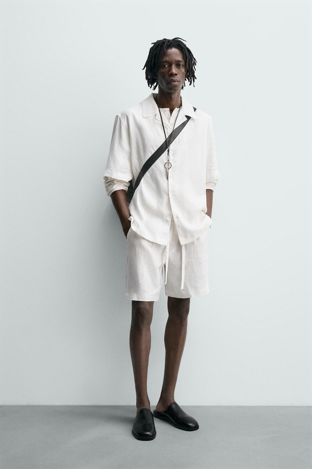 BERMUDA RELAXED FIT 100% LINO / Blanco - Zara фото 12