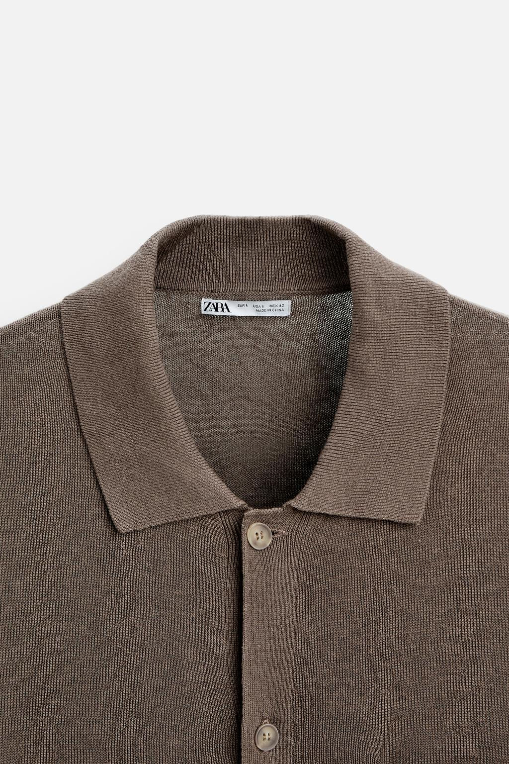 COTTON - LINEN CARDIGAN - Zara фото 8