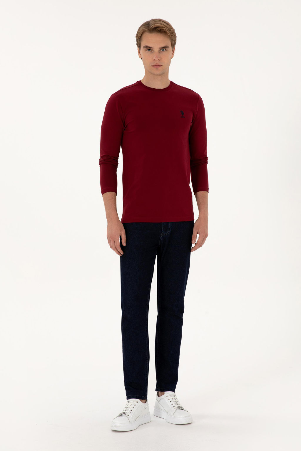 Erkek Bordo Basic Sweatshirt Sepette S_rpriz _ndirim - U.s. polo assn фото 4