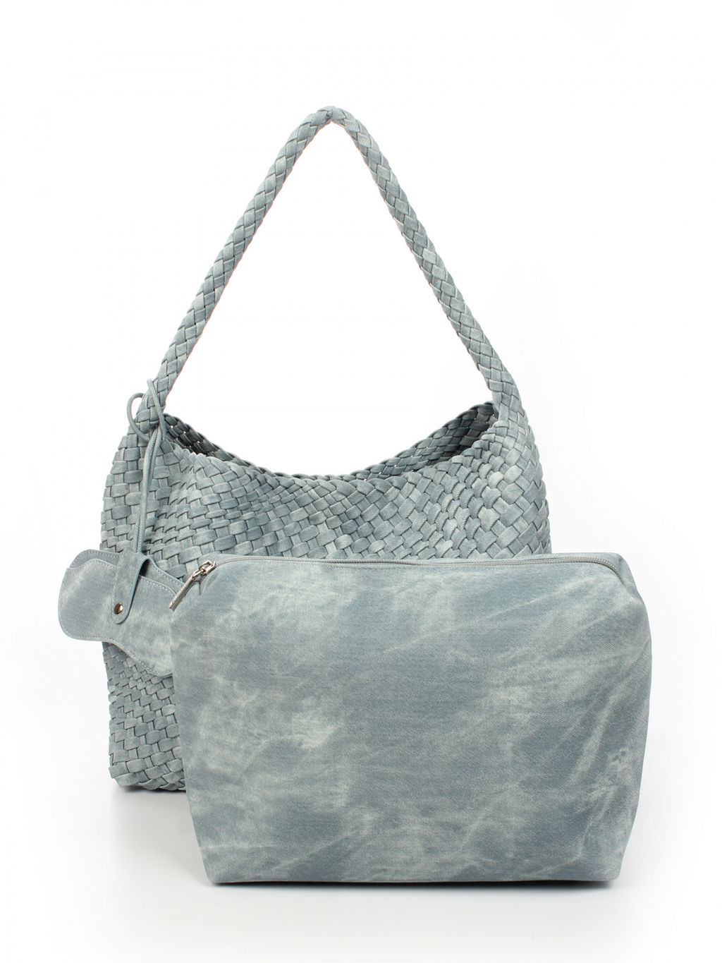 LACCOMA сумка СУ1053-0-винтаж синий эко кожа хлопок фото 4