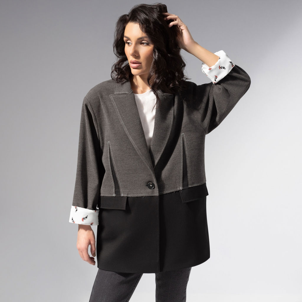 Жакет с контрастными швами, Решительный ход - Charutti фото 4