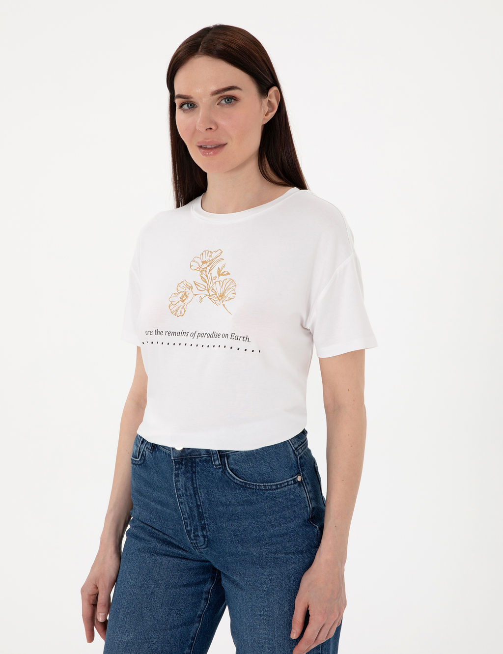 Beyaz Regular Fit Ti__rt