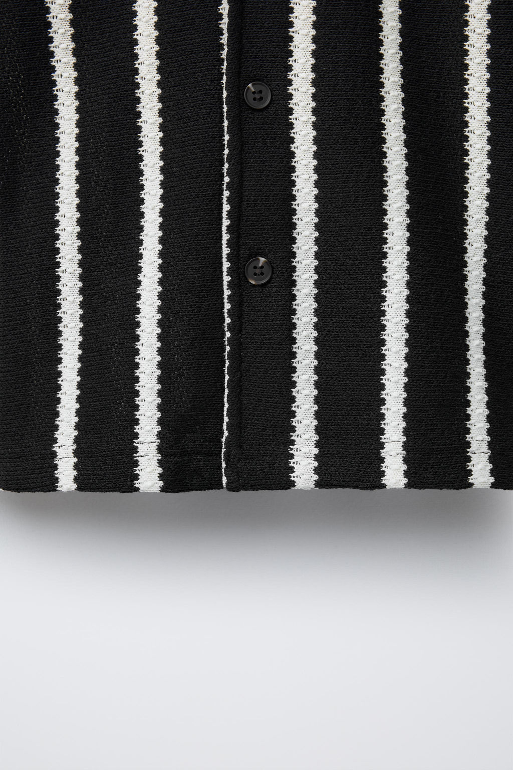 STRIPED TEXTURED CAMP COLLAR SHIRT - Zara фото 4