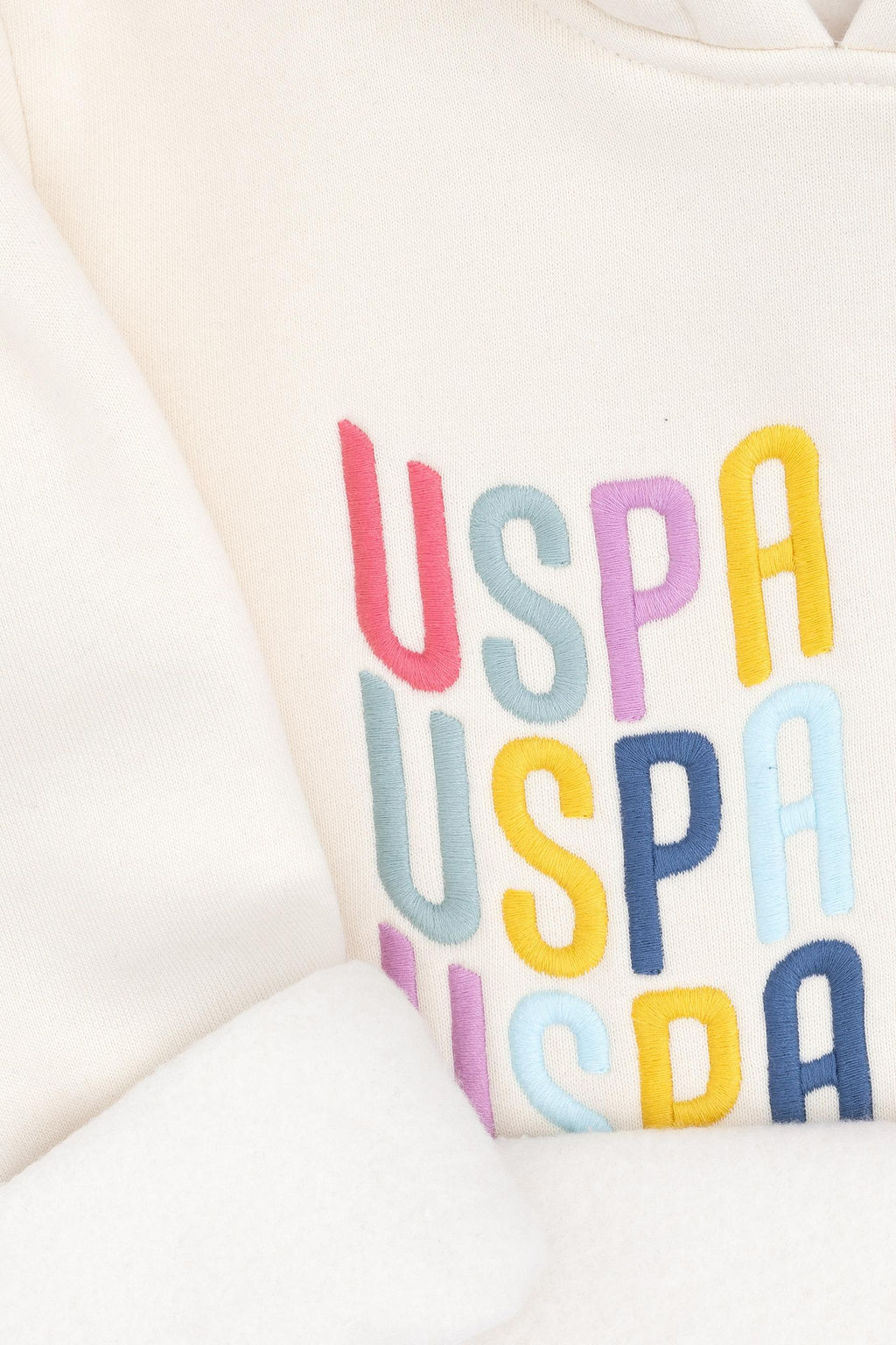 Кремовый свитшот для девочки Неожиданная скидка в корзине - U.s. polo assn фото 5