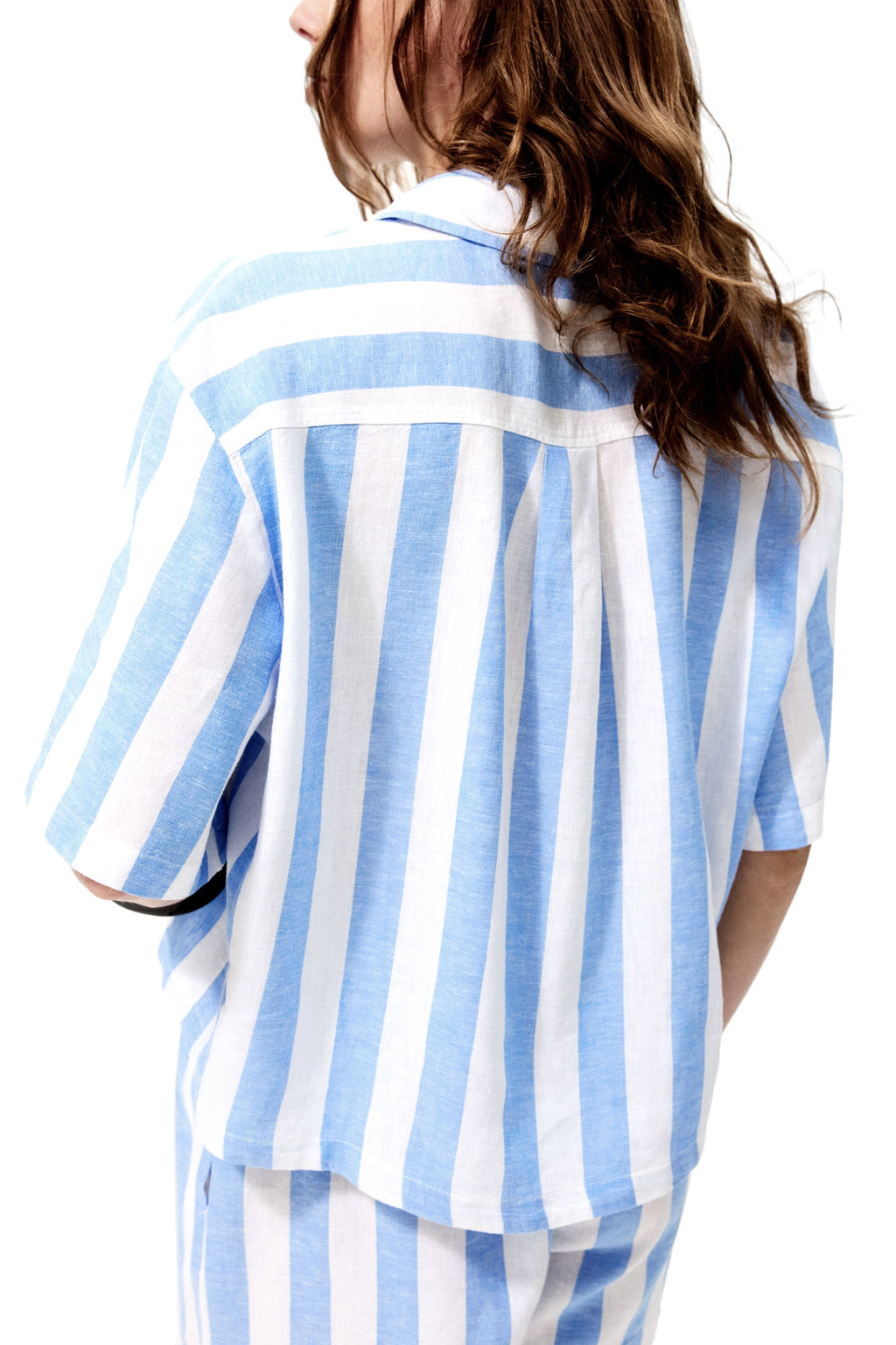 Camisa oversize en mezcla de lino - H&m фото 3