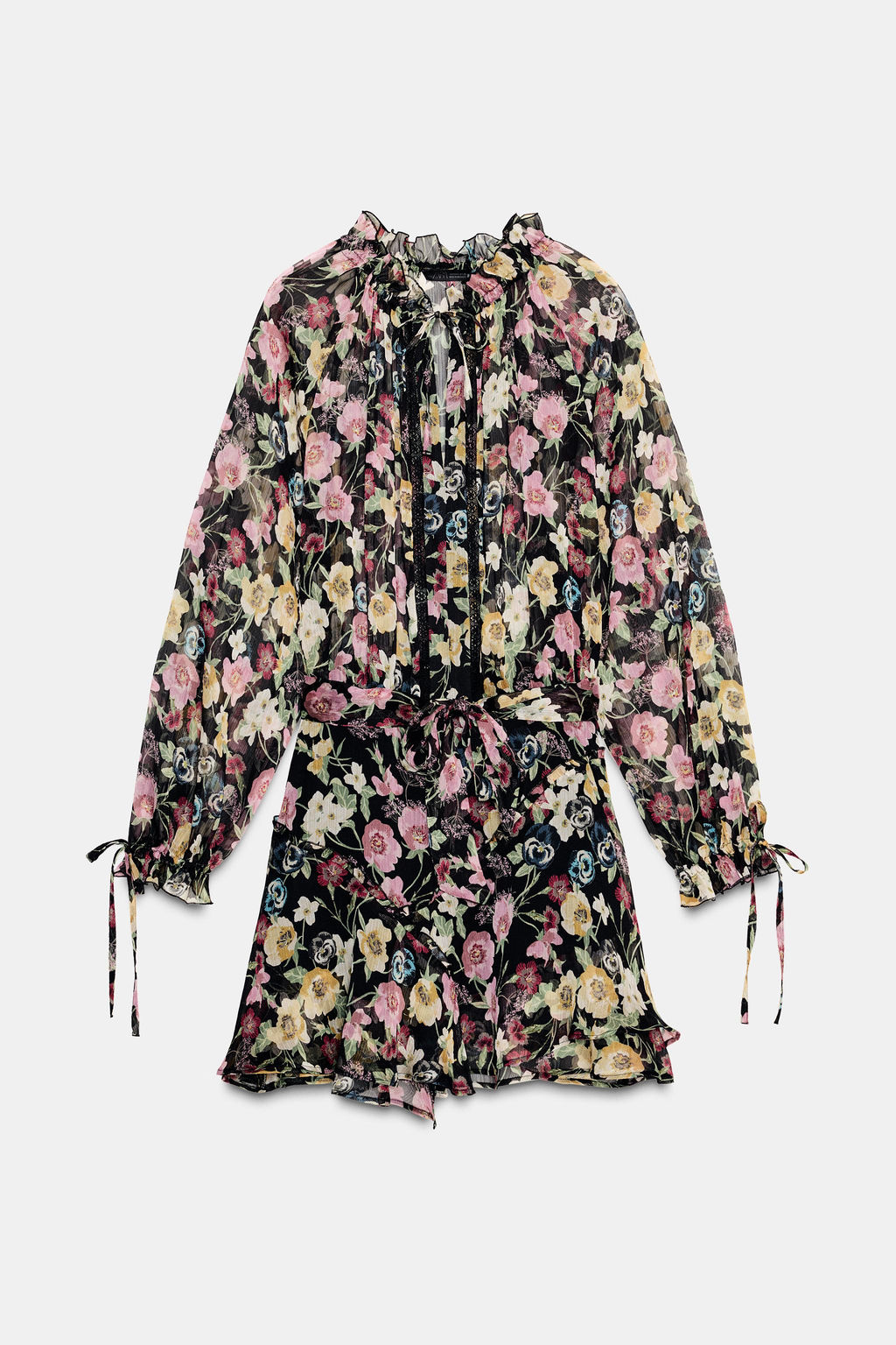 FLORAL PRINT MINI DRESS - Zara фото 6