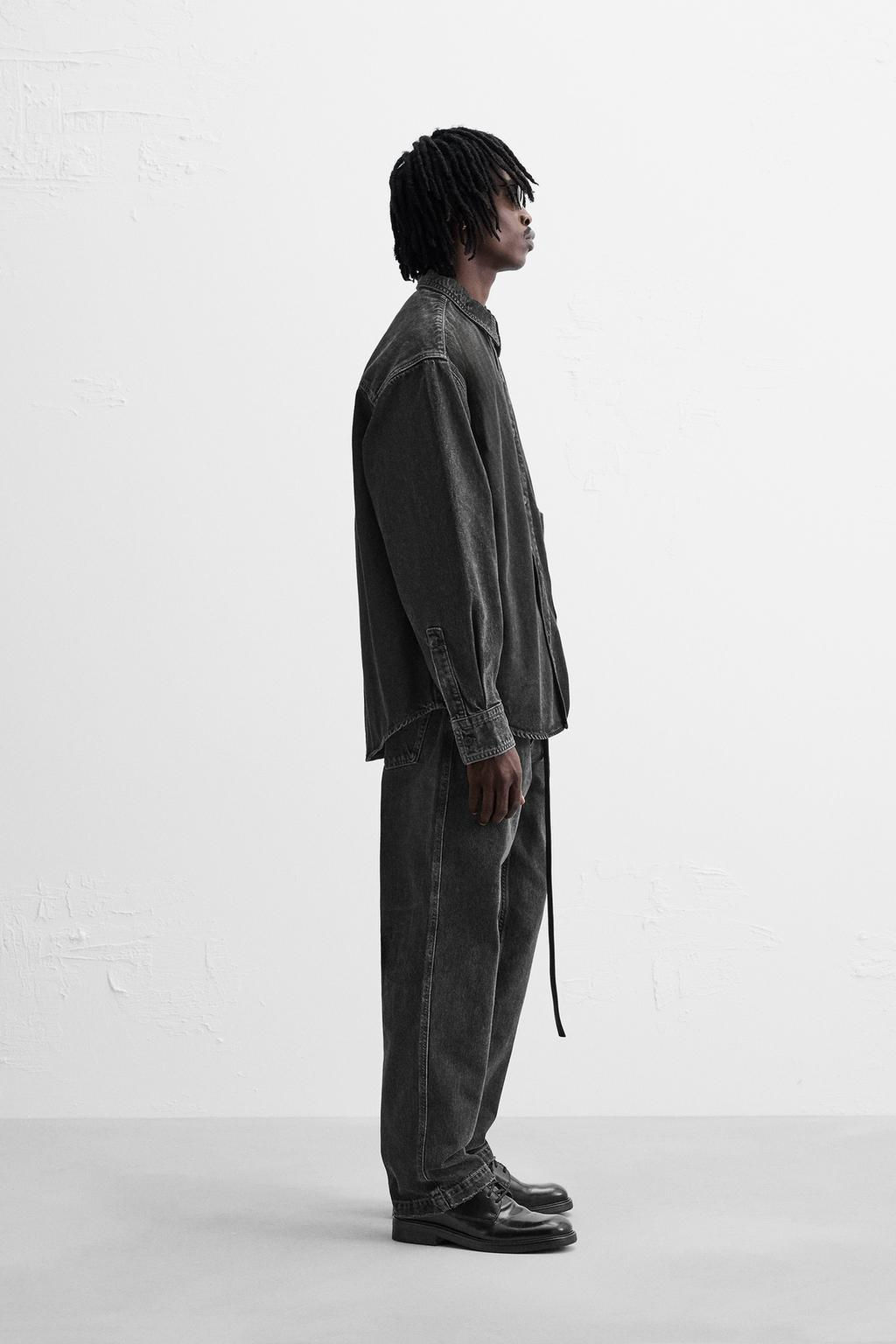 RELAXED FIT DENIM SHIRT - Zara фото 4