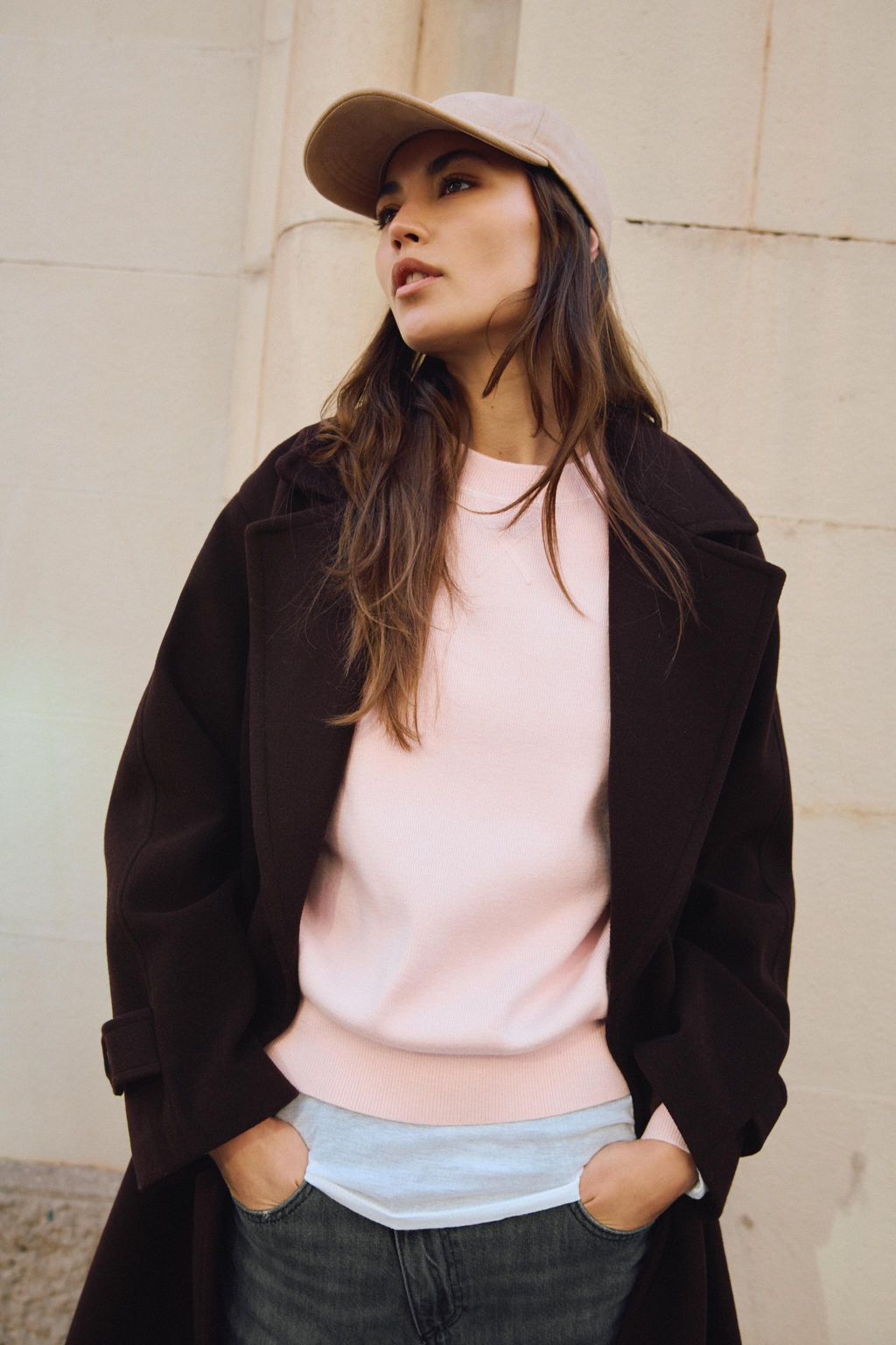 ABRIGO OVERSIZE SOFT / Burgundy - Zara фото 12