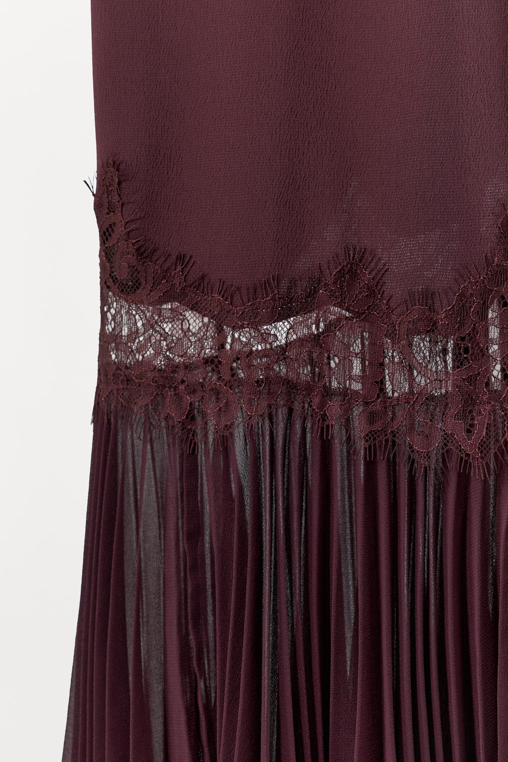 COMBINED PLEATED LACE DRESS - Zara фото 10