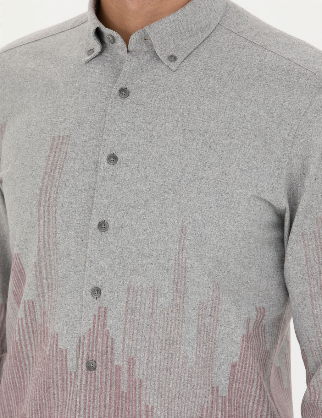 Bordo Slim Fit Uzun Kollu G_mlek - Pierre cardin фото 7