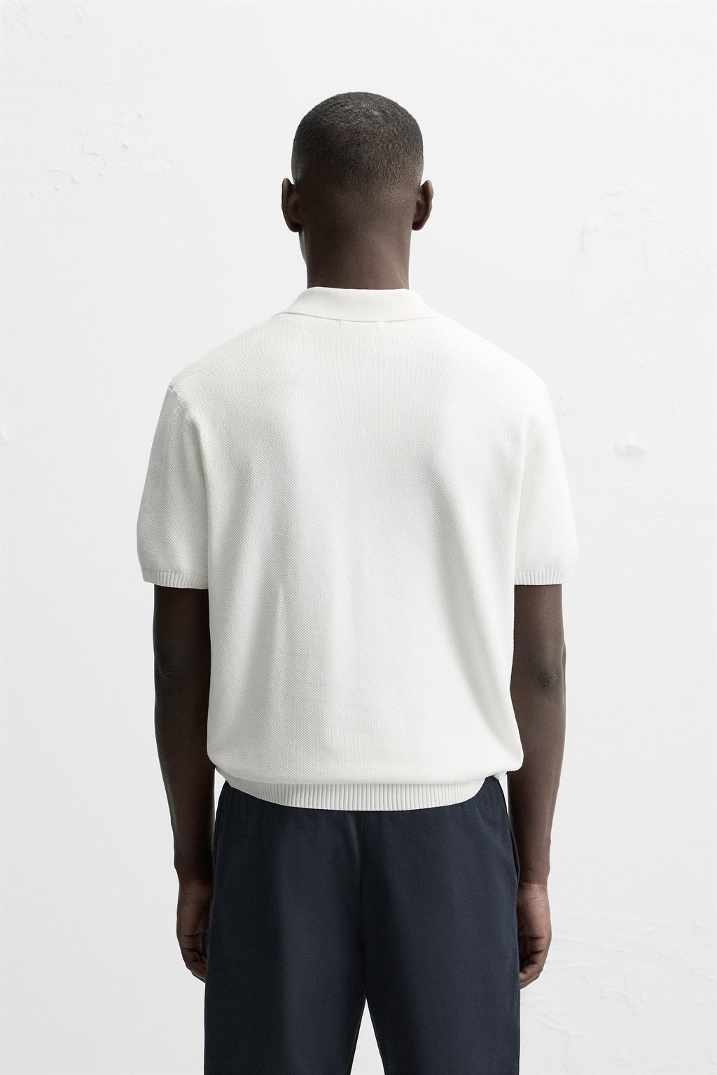 TEXTURED KNIT POLO SHIRT - Zara фото 3