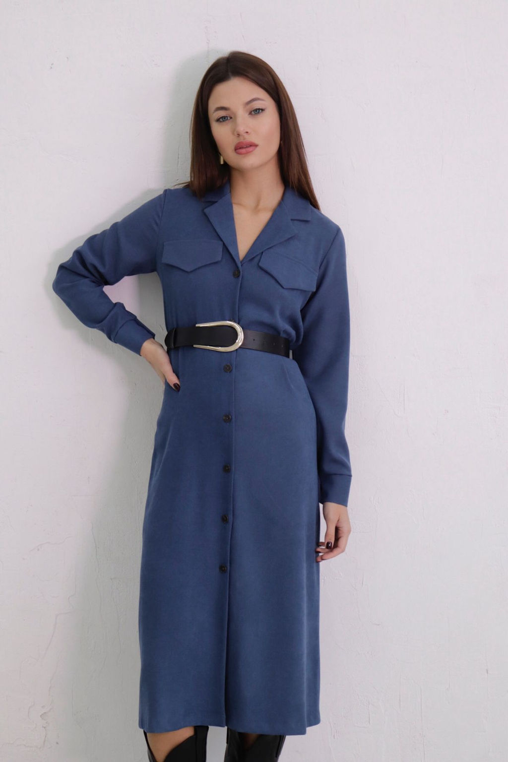 Платье-рубашка с английским воротником - Martichelli фото 2