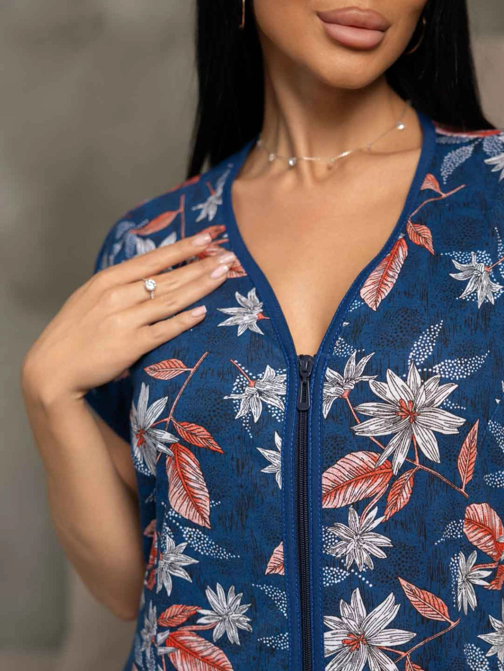 Халат женский, цвет фиолетовый